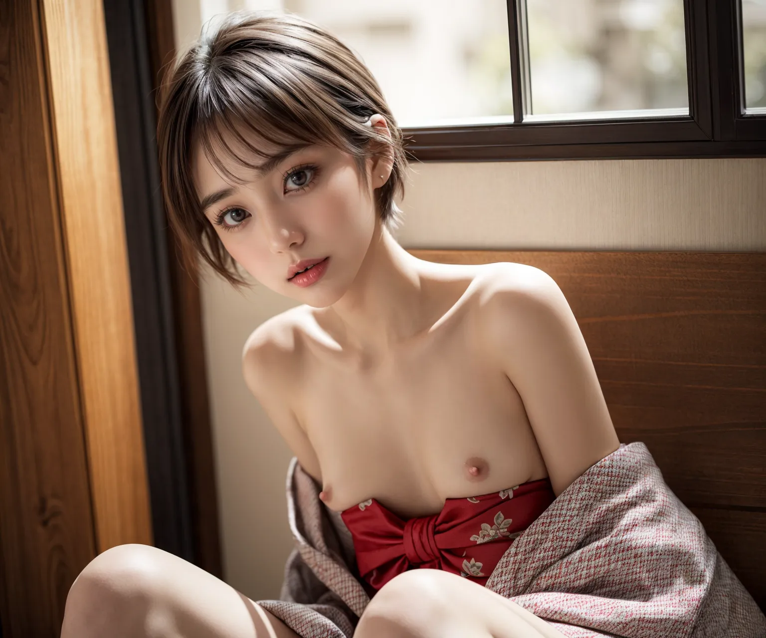 【「貧乳×着物」AIエロ画像（リアル・実写・フォト風）639枚まとめ！(4ページ目)のエロ画像11枚目