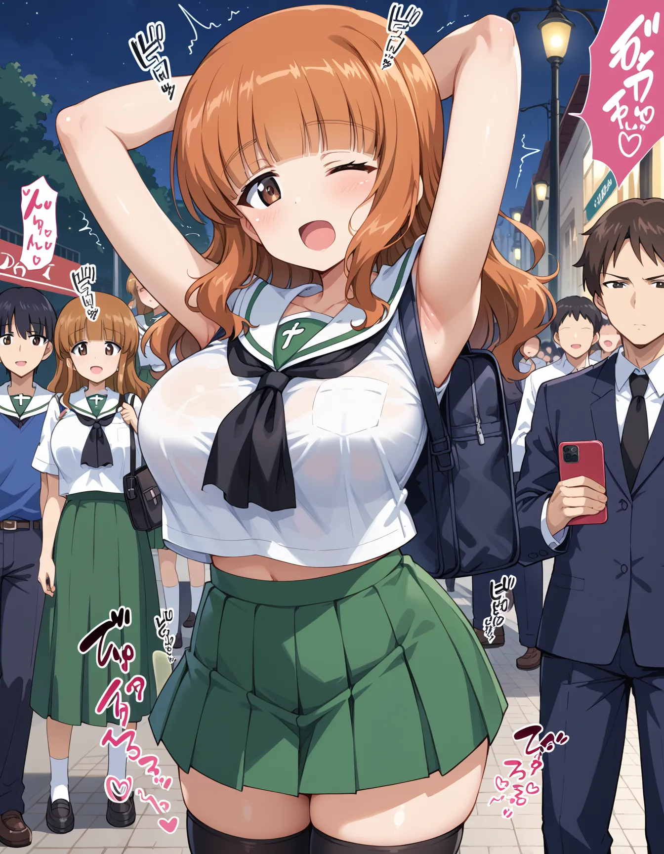 【「学制服」AIエロ画像（イラスト・アニメ・二次元風）4855枚まとめ！(29ページ目)のエロ画像14枚目