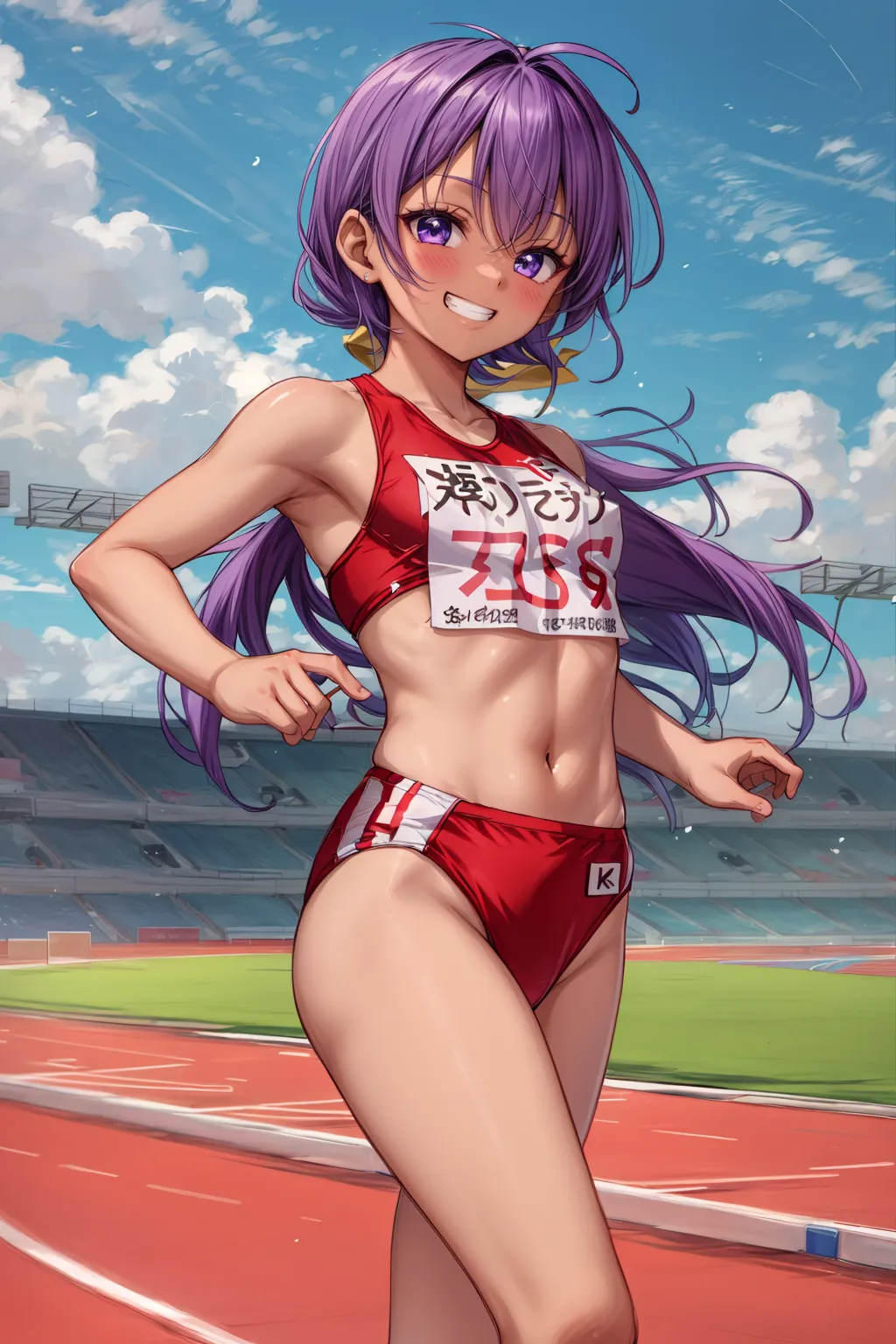 【「陸上」AIエロ画像（イラスト・アニメ・二次元風）160枚まとめ！のエロ画像24枚目