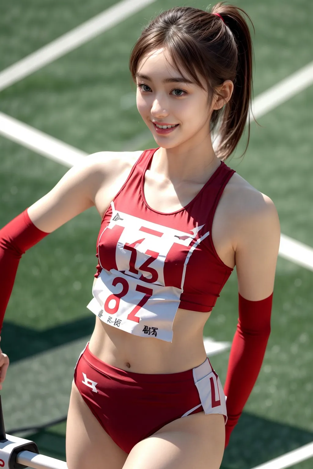 【「貧乳×陸上」AIエロ画像（リアル・実写・フォト風）248枚まとめ！(2ページ目)のエロ画像20枚目