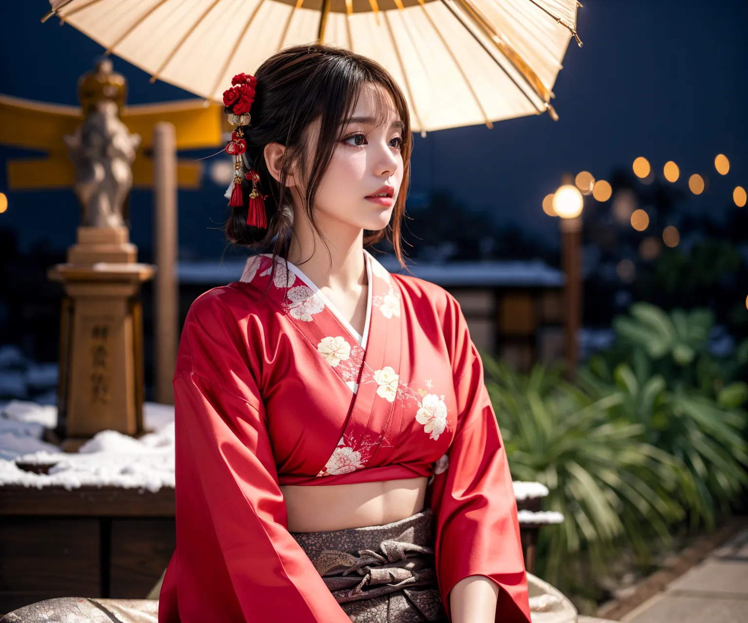 【「貧乳×着物」AIエロ画像（リアル・実写・フォト風）639枚まとめ！(4ページ目)のエロ画像3枚目
