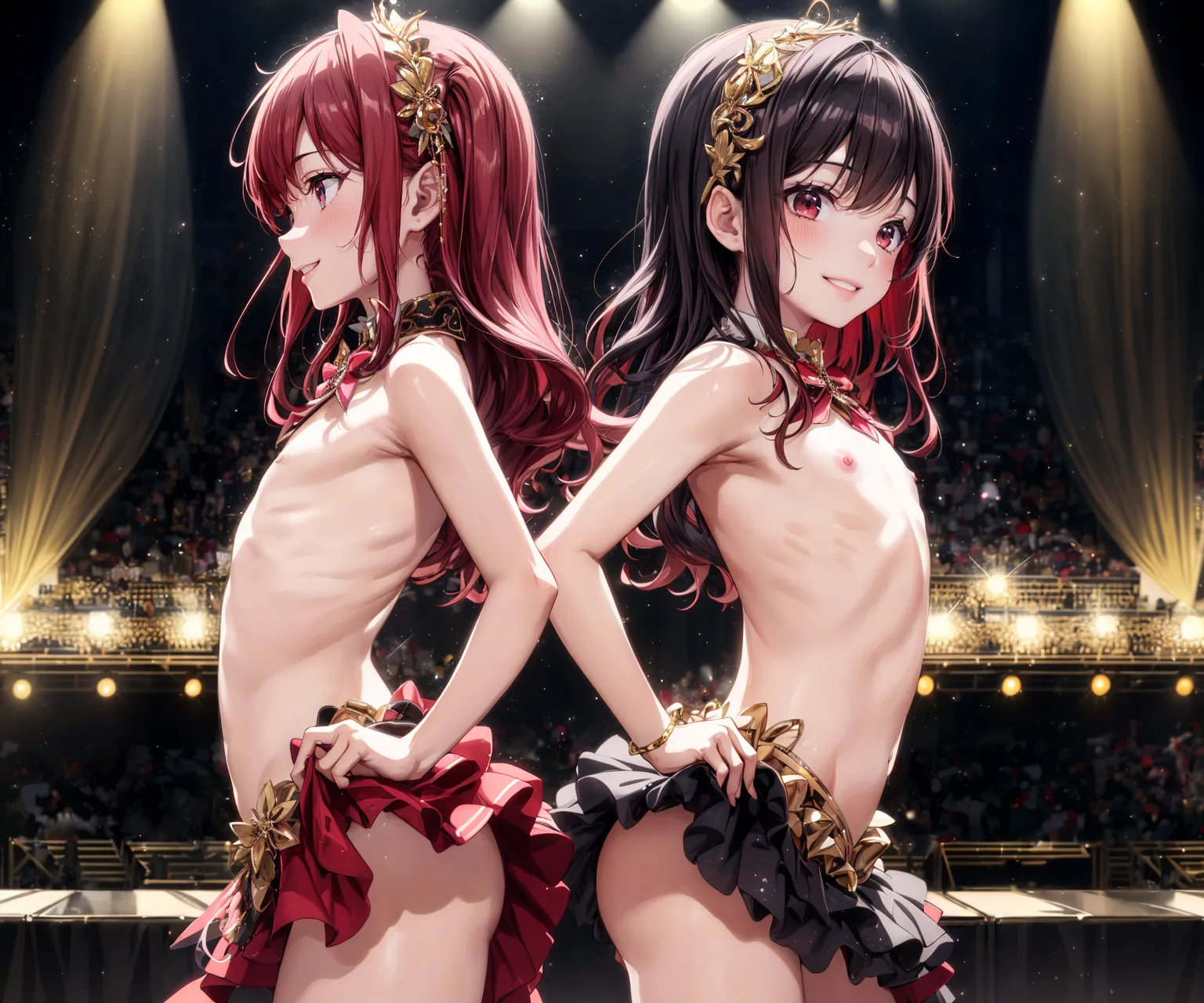 【「貧乳×アイドル」AIエロ画像（イラスト・アニメ・二次元風）79枚まとめ！のエロ画像18枚目