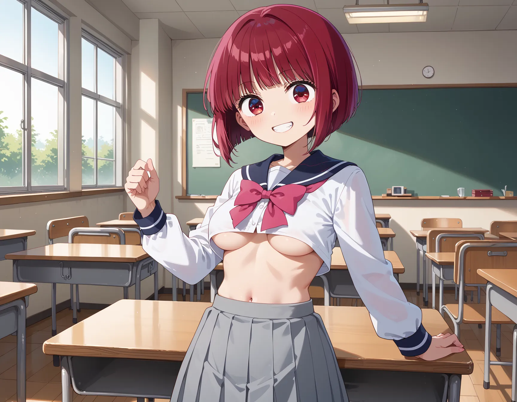 【「学制服」AIエロ画像（イラスト・アニメ・二次元風）4855枚まとめ！(27ページ目)のエロ画像26枚目