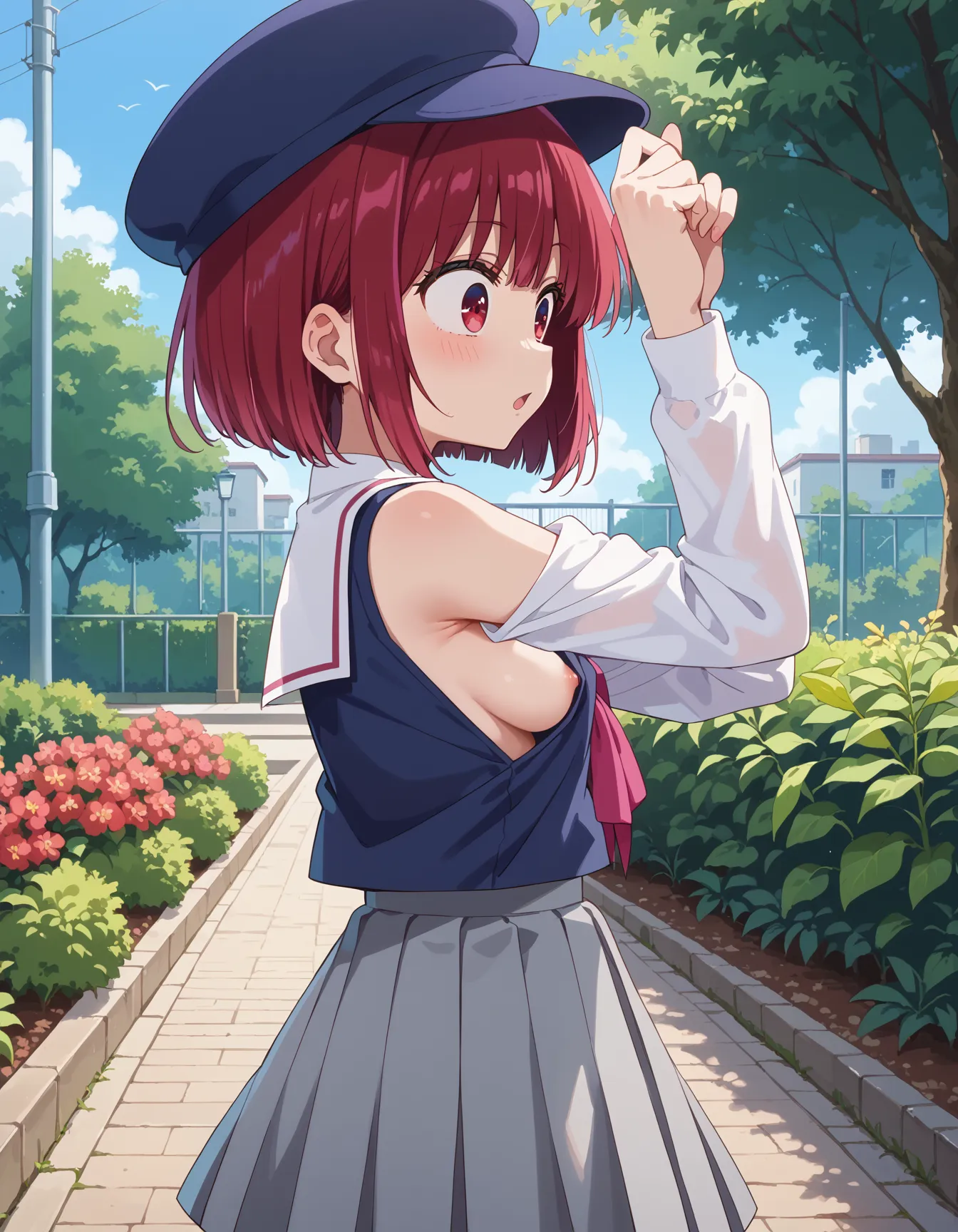 【「学制服」AIエロ画像（イラスト・アニメ・二次元風）4855枚まとめ！(26ページ目)のエロ画像20枚目