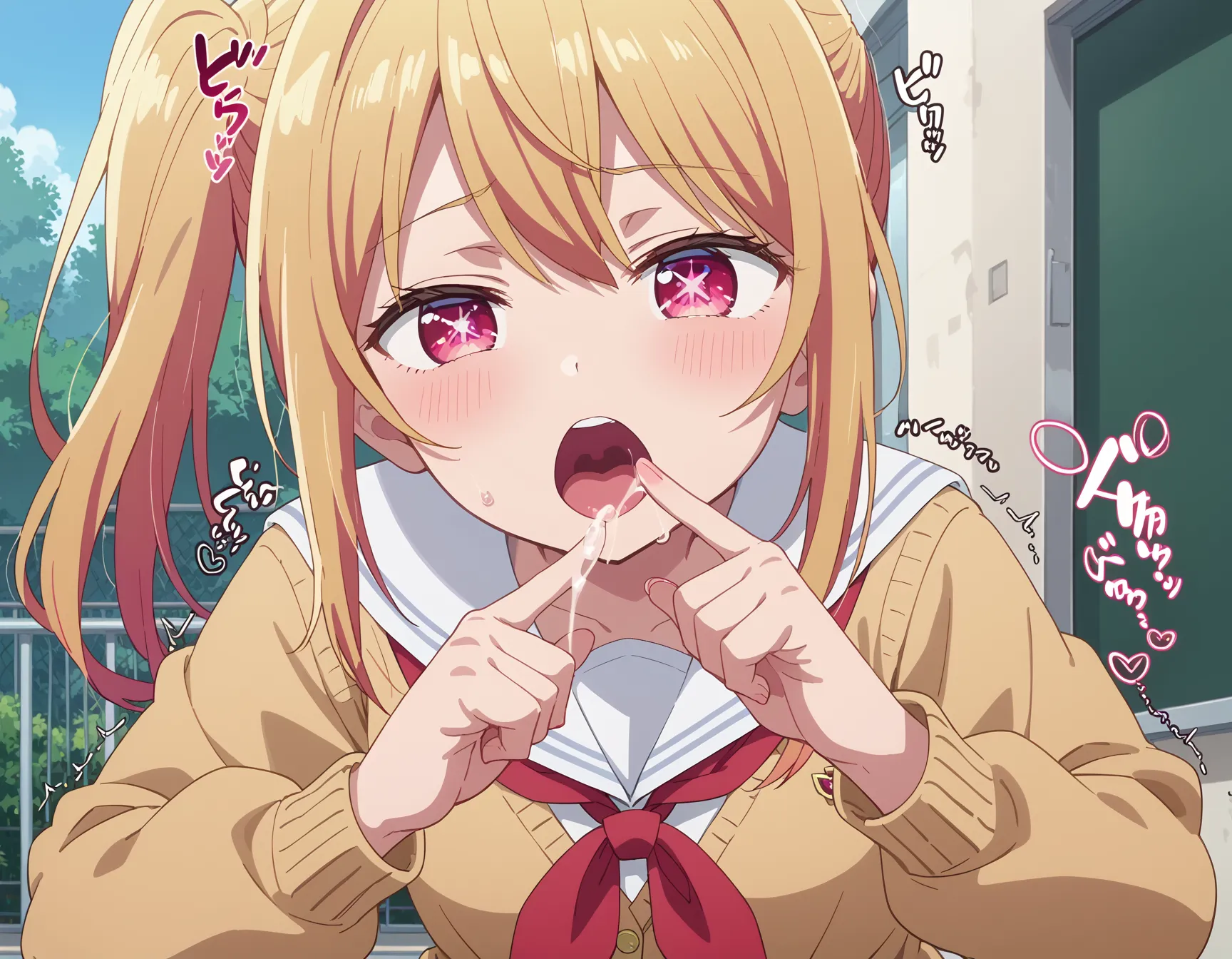 【「学制服」AIエロ画像（イラスト・アニメ・二次元風）4855枚まとめ！(26ページ目)のエロ画像6枚目