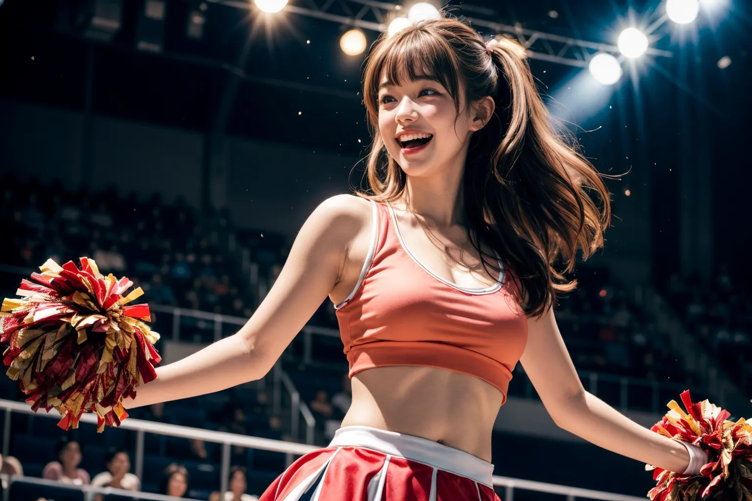 【「貧乳×チアリーダー」AIエロ画像（リアル・実写・フォト風）410枚まとめ！(3ページ目)のエロ画像19枚目