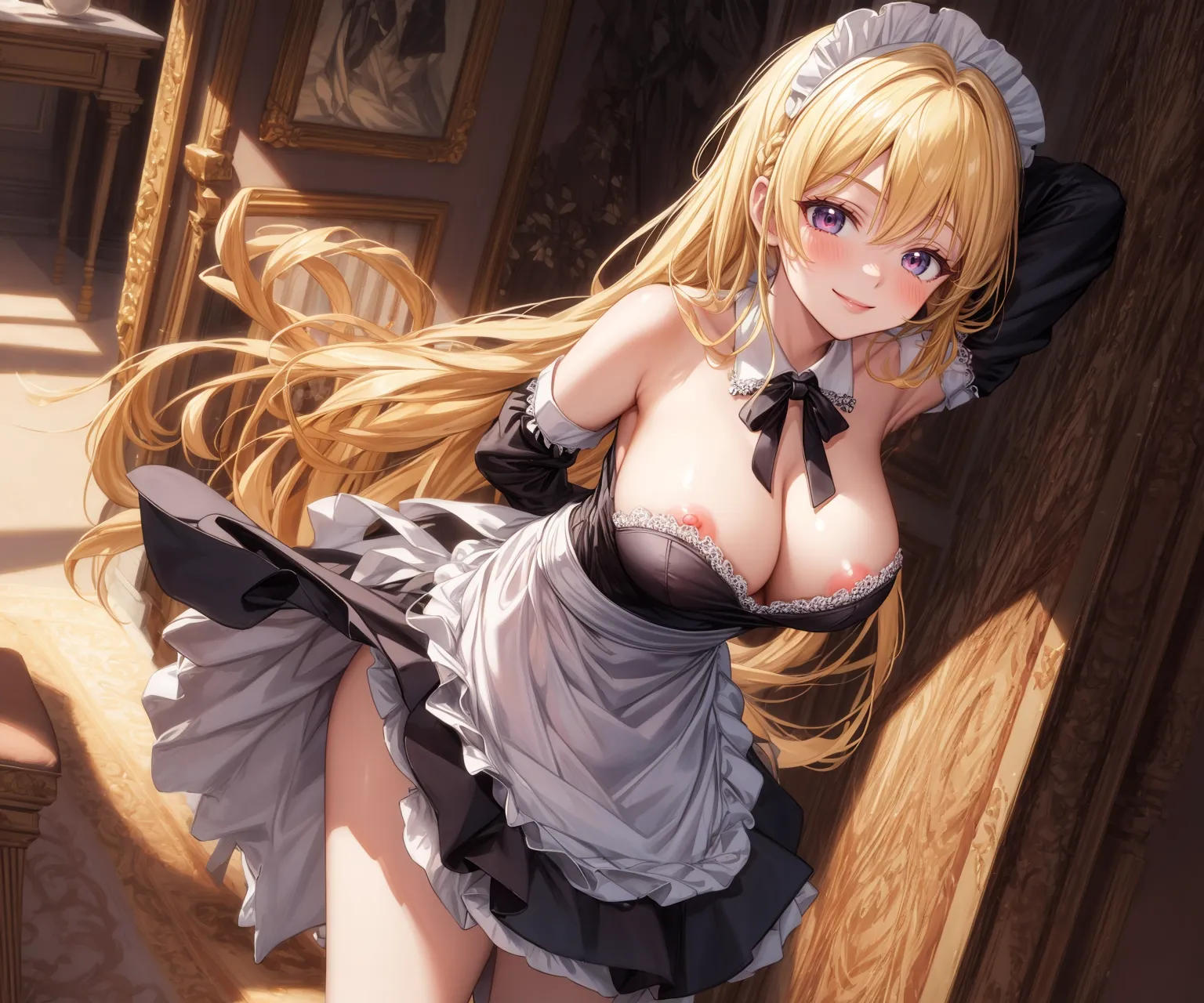 【「メイド」AIエロ画像（イラスト・アニメ・二次元風）516枚まとめ！(4ページ目)のエロ画像3枚目