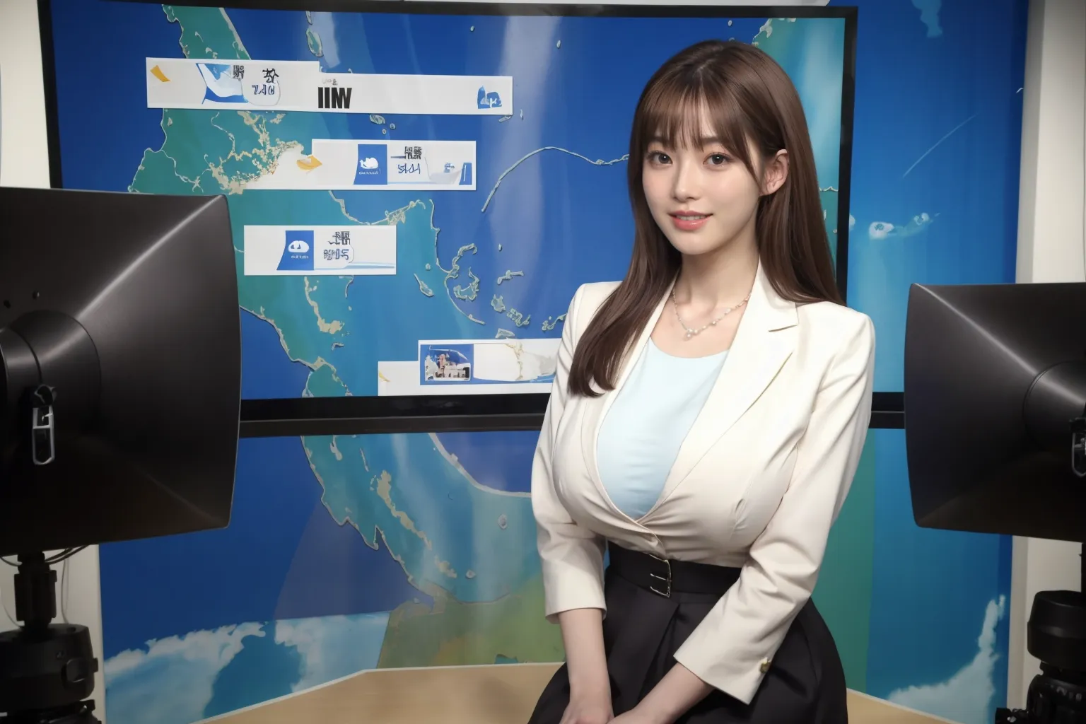 【「爆乳・超乳×女子アナウンサー」AIエロ画像（リアル・実写・フォト風）369枚まとめ！(2ページ目)のエロ画像29枚目