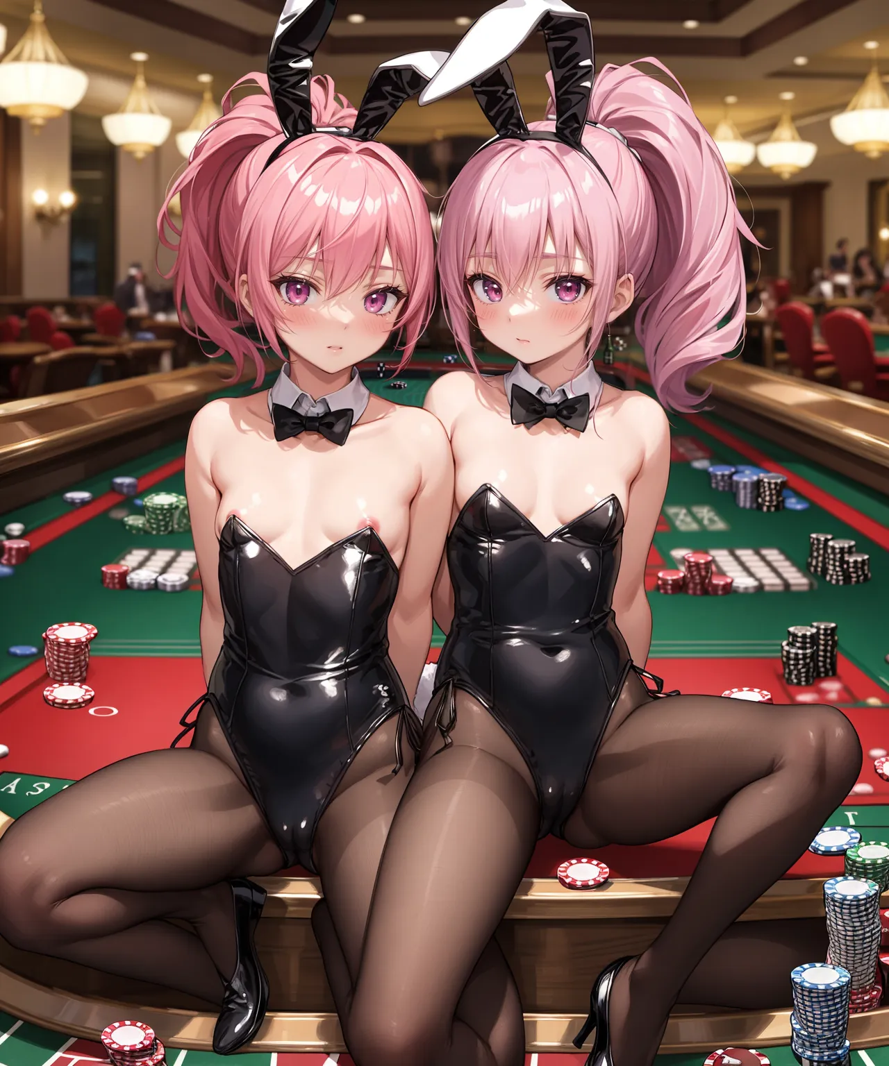 【「バニーガール」AIエロ画像（イラスト・アニメ・二次元風）736枚まとめ！(4ページ目)のエロ画像17枚目