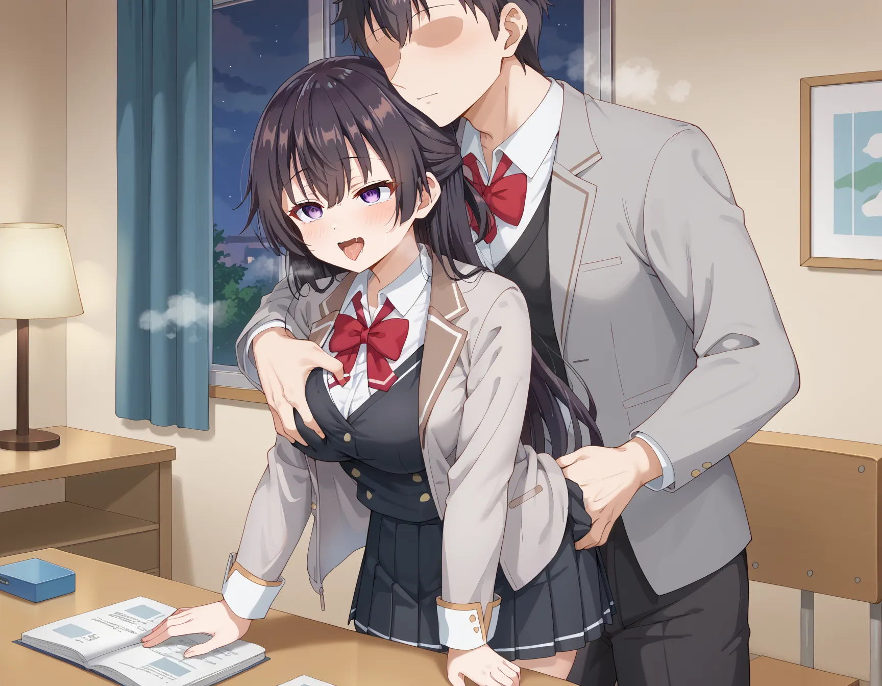 【「学制服」AIエロ画像（イラスト・アニメ・二次元風）4855枚まとめ！(23ページ目)のエロ画像25枚目