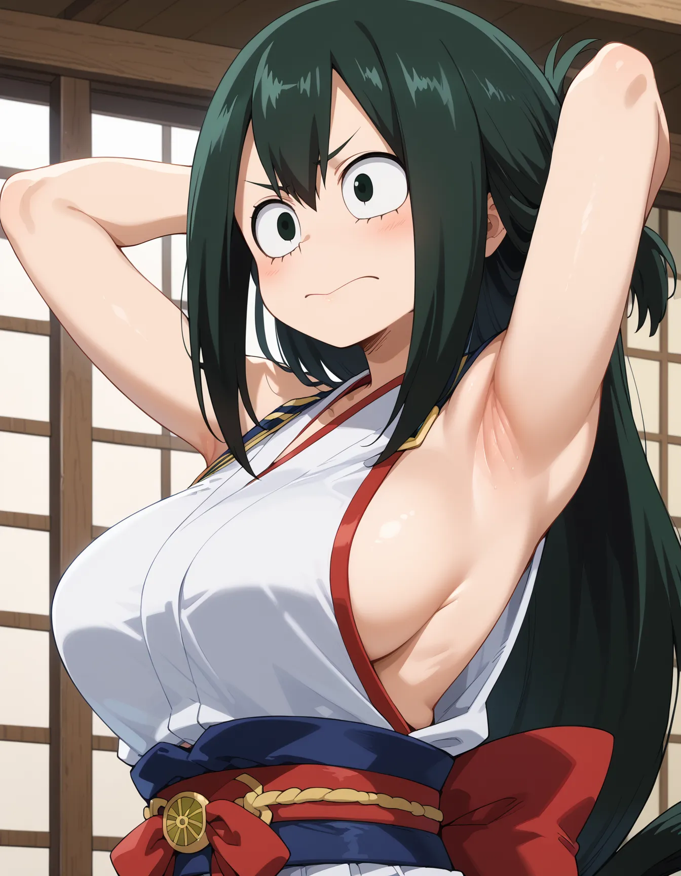 【「腋・脇」AIエロ画像（イラスト・アニメ・二次元風）4705枚まとめ！(21ページ目)のエロ画像16枚目