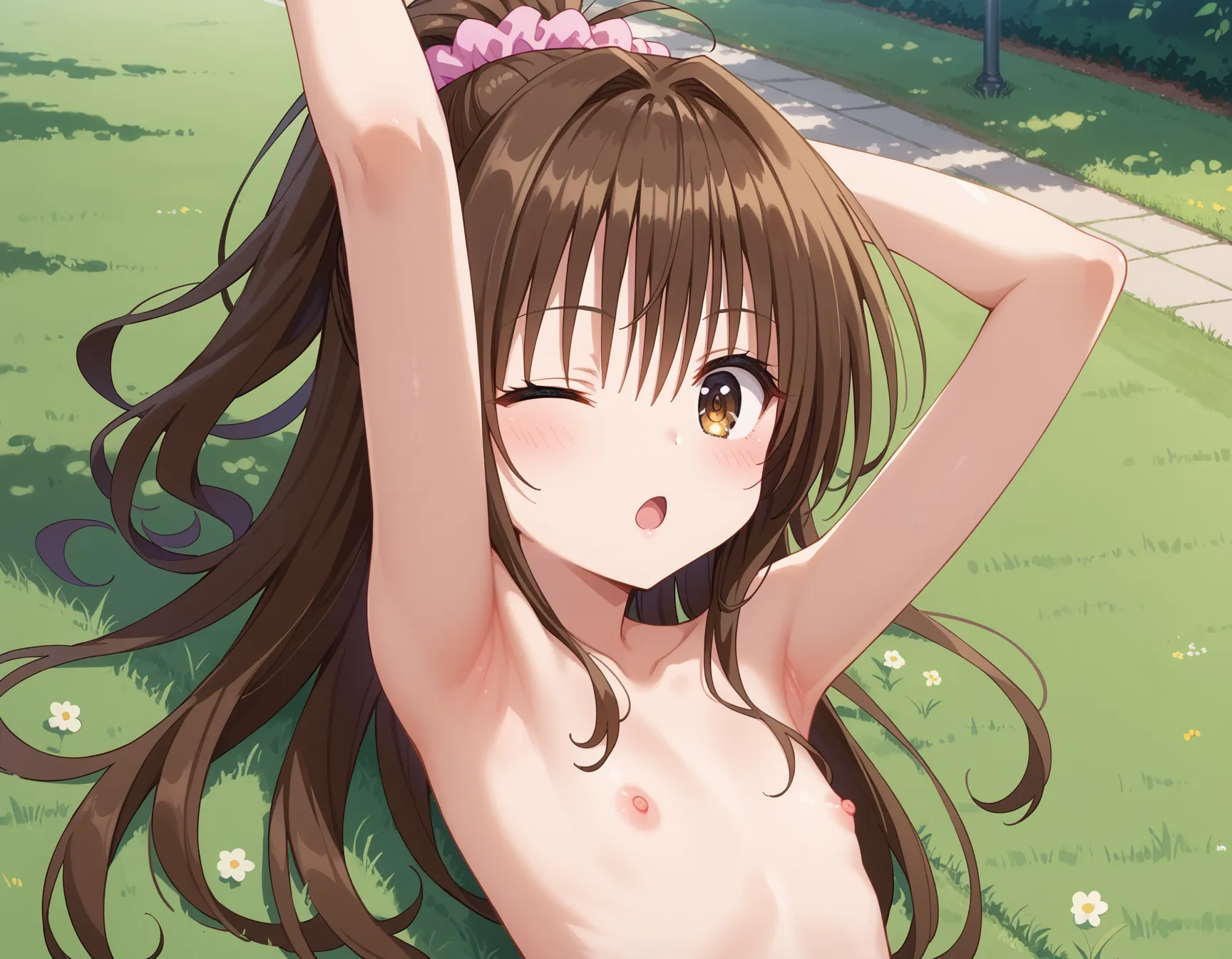 【「腋・脇×ヌード・全裸」AIエロ画像（イラスト・アニメ・二次元風）1030枚まとめ！(5ページ目)のエロ画像5枚目