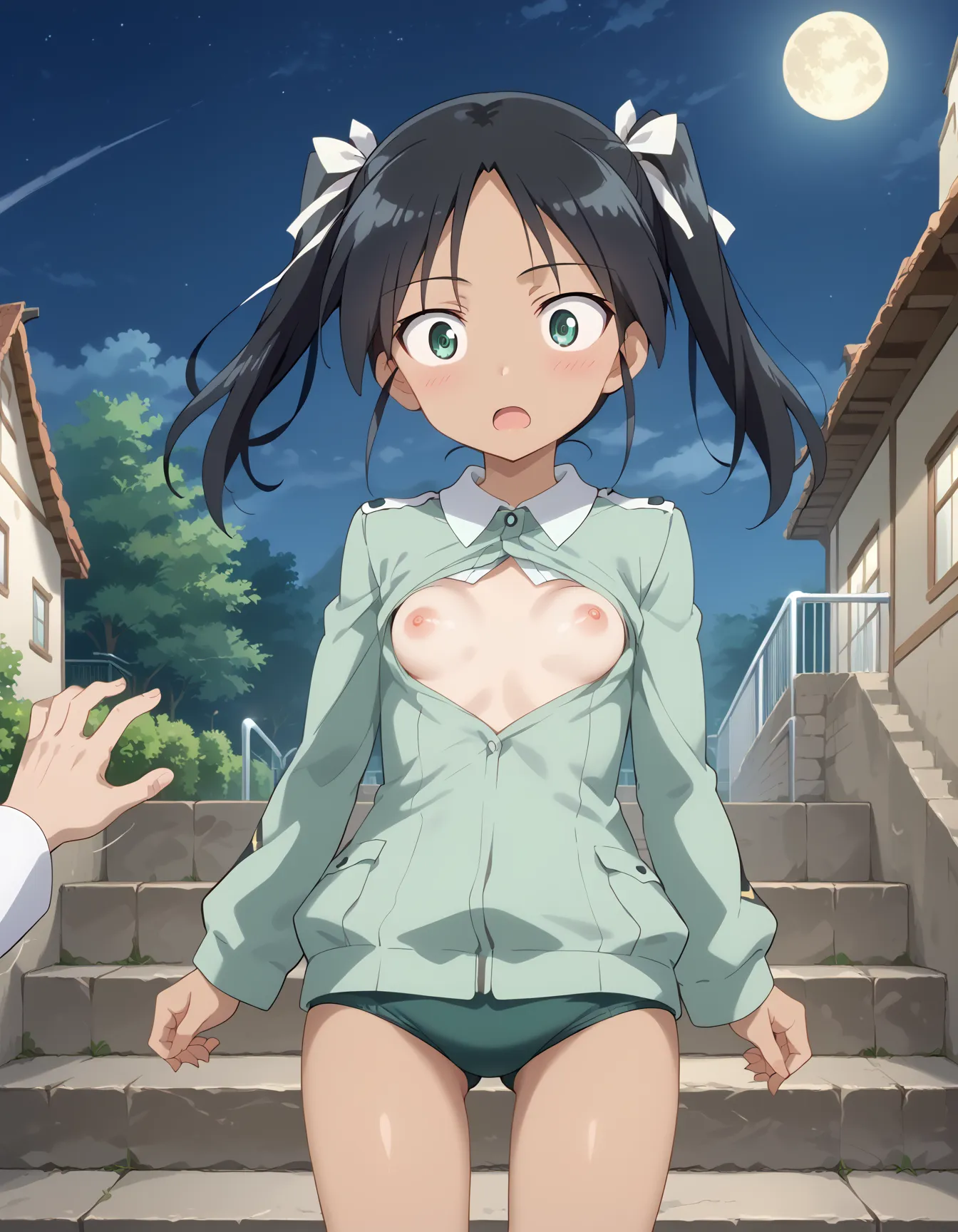 【「貧乳」AIエロ画像（イラスト・アニメ・二次元風）8390枚まとめ！(35ページ目)のエロ画像16枚目