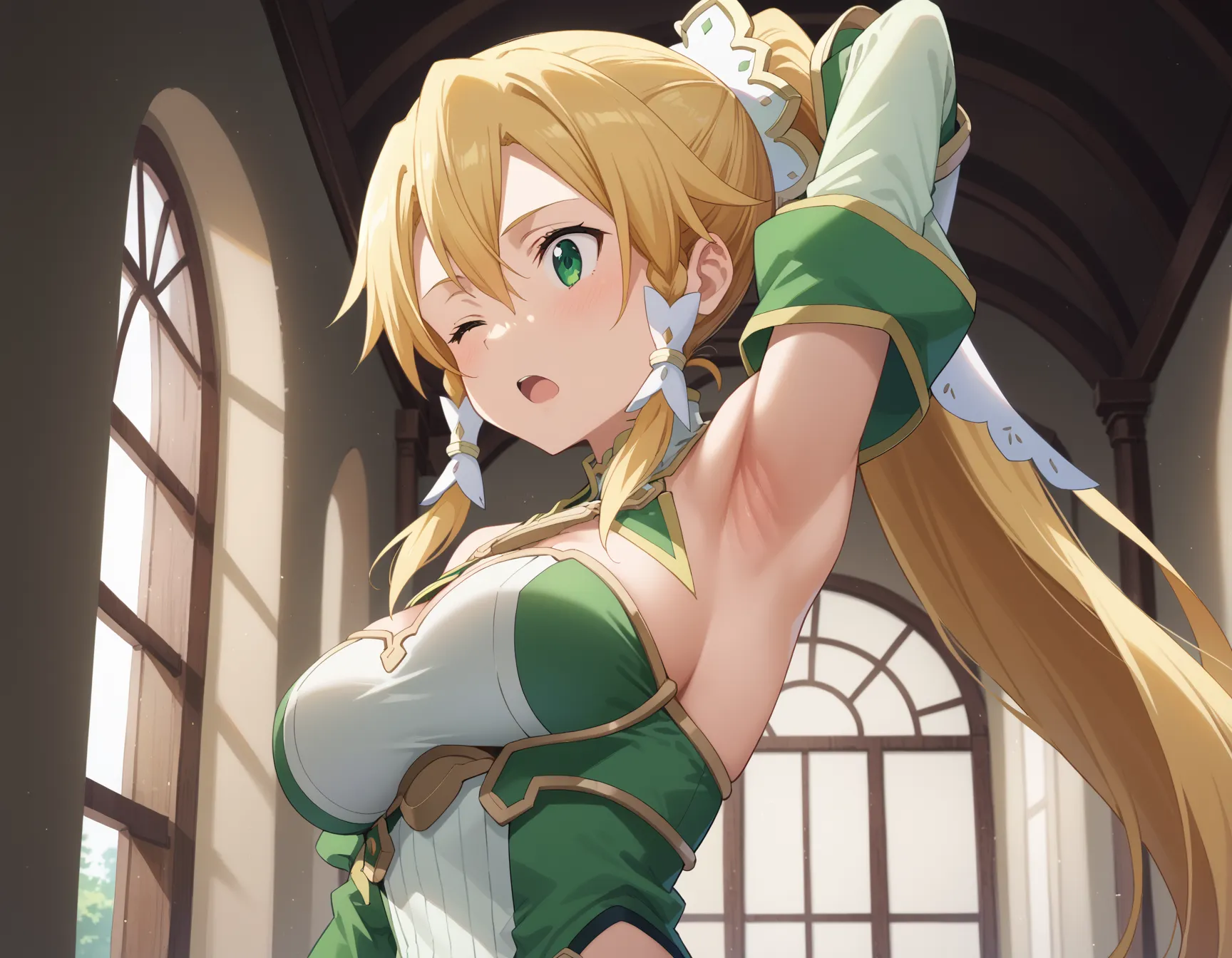【「腋・脇」AIエロ画像（イラスト・アニメ・二次元風）4705枚まとめ！(19ページ目)のエロ画像10枚目