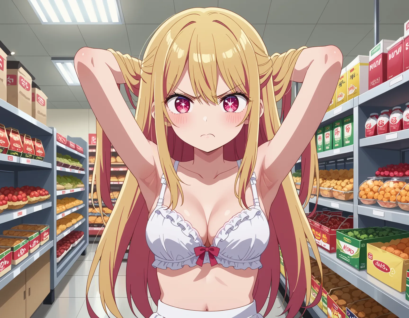 【「下着（ブラジャー・パンティ）」AIエロ画像（イラスト・アニメ・二次元風）15996枚まとめ！(62ページ目)のエロ画像25枚目