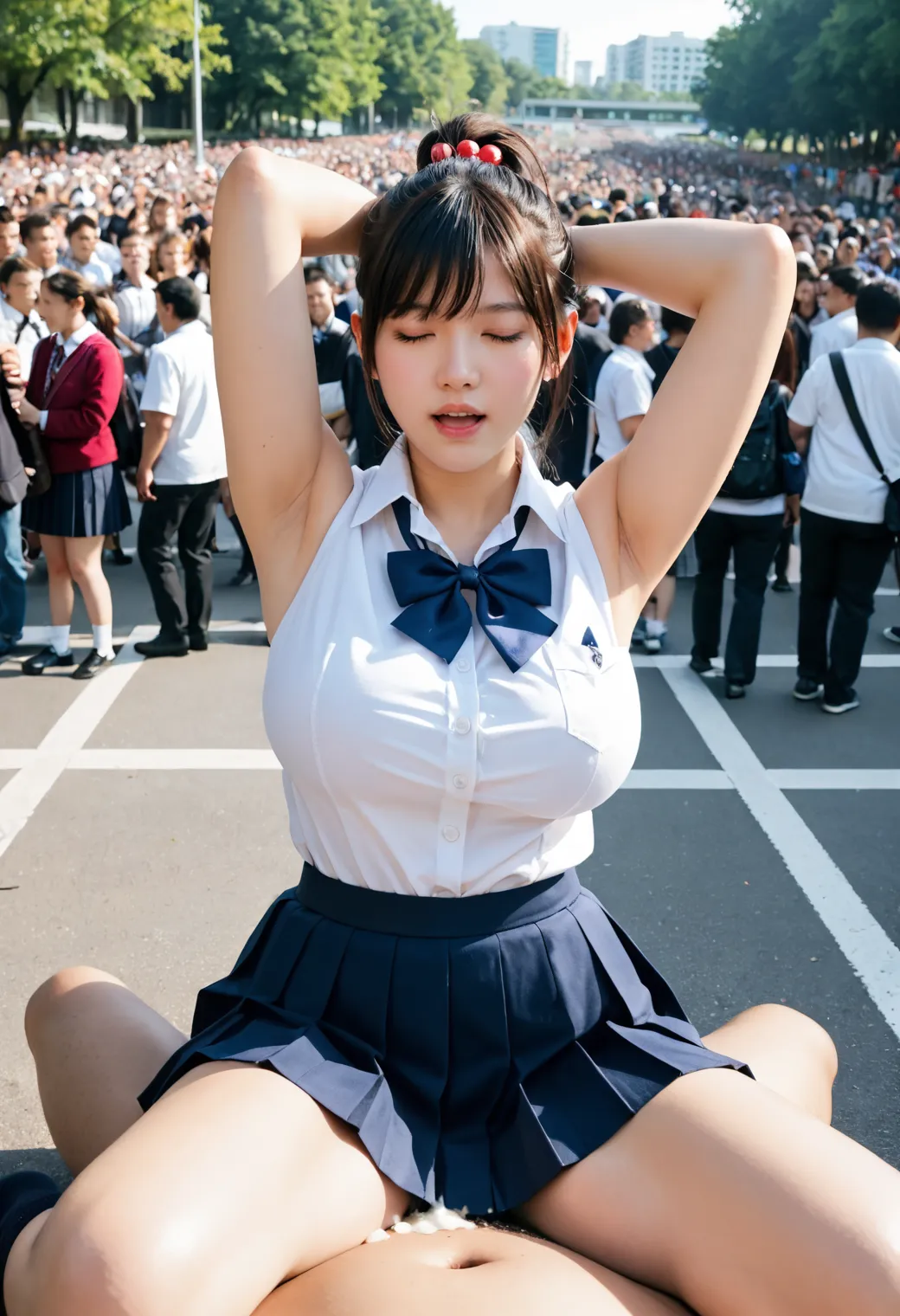 【「学制服」AIエロ画像（リアル・実写・フォト風）8482枚まとめ！(34ページ目)のエロ画像14枚目