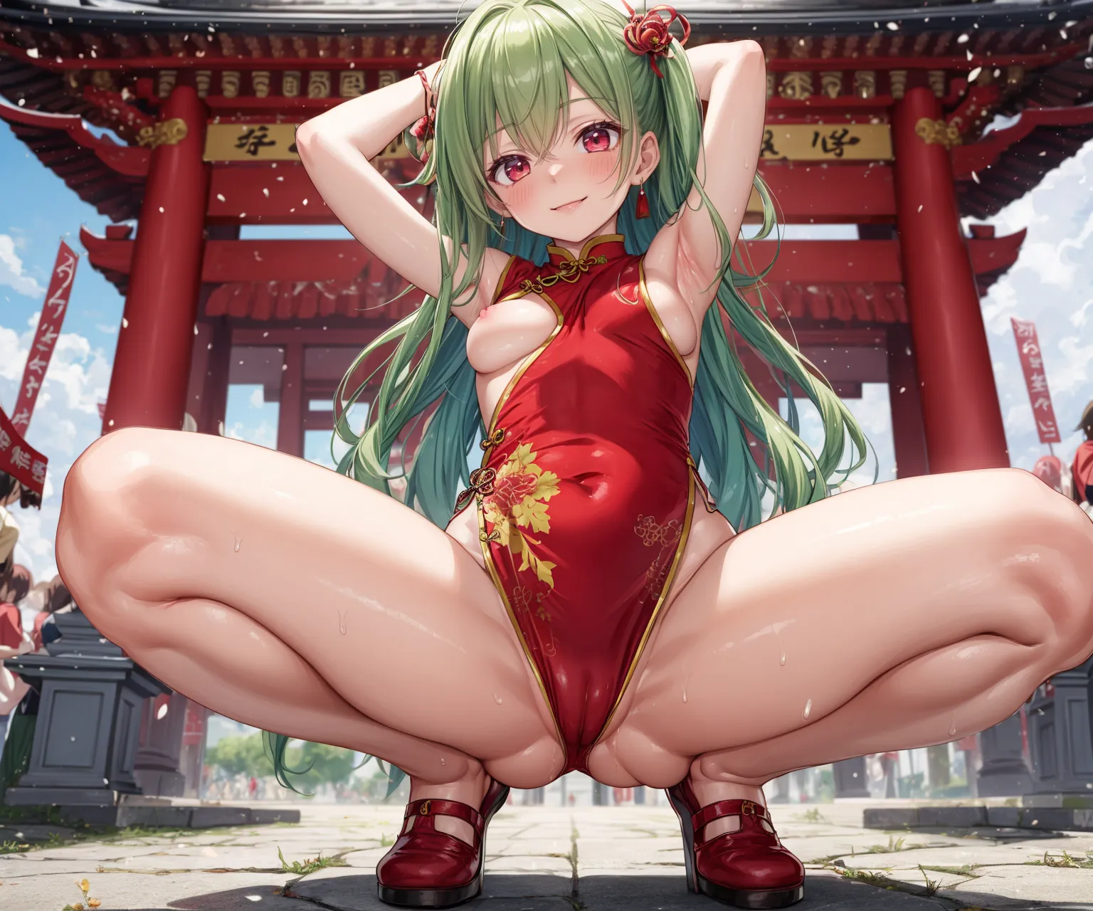 【「チャイナドレス」AIエロ画像（イラスト・アニメ・二次元風）252枚まとめ！のエロ画像24枚目