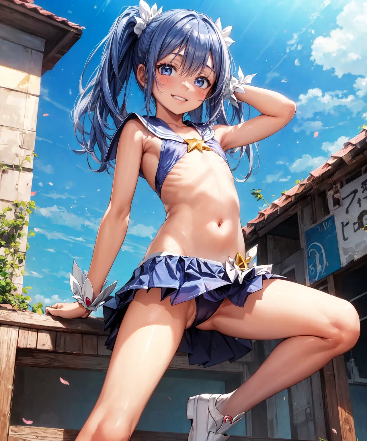 【「貧乳」AIエロ画像（イラスト・アニメ・二次元風）8390枚まとめ！(32ページ目)のエロ画像14枚目