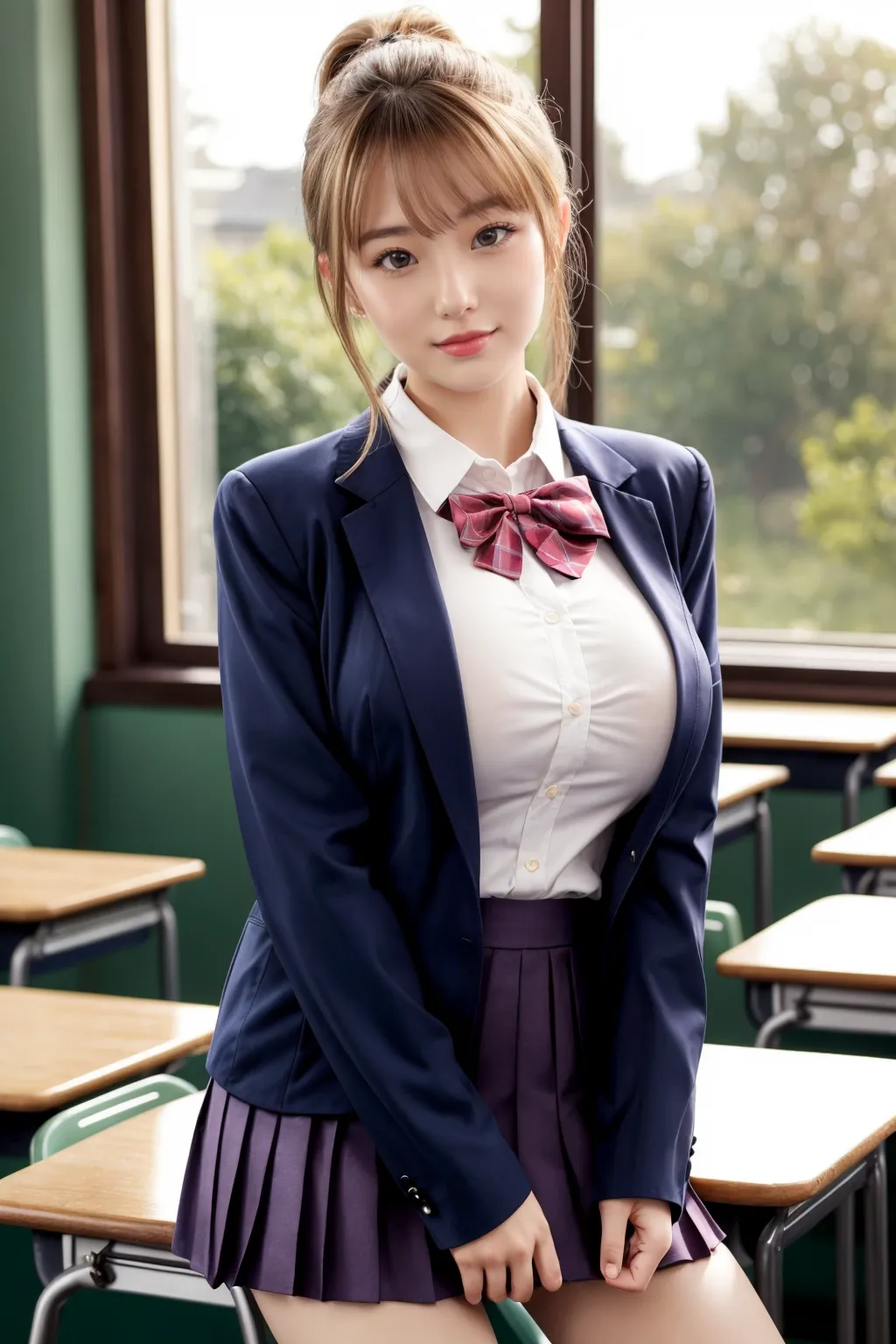 【「学制服」AIエロ画像（リアル・実写・フォト風）8482枚まとめ！(30ページ目)のエロ画像9枚目