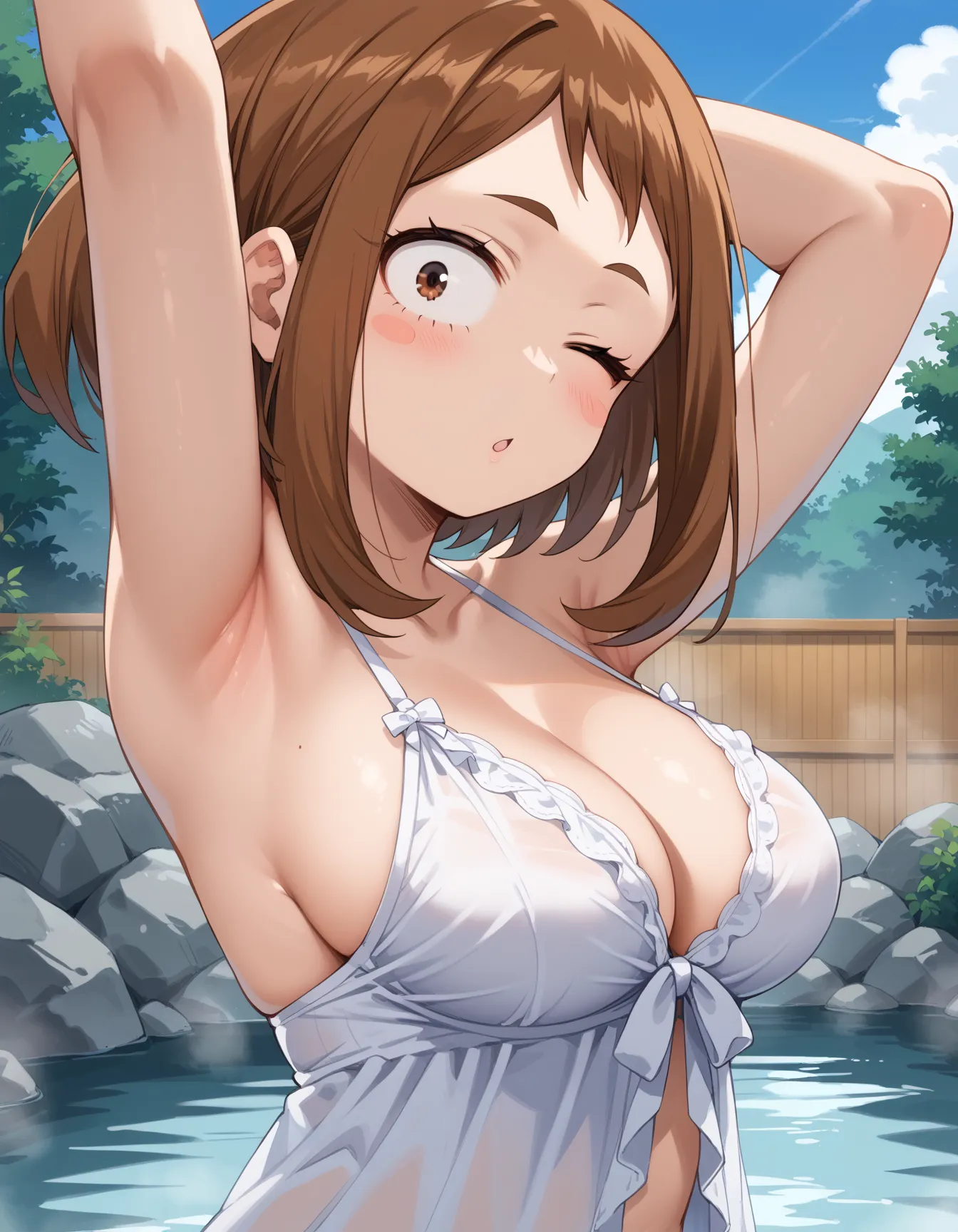 【「腋・脇×下着（ブラジャー・パンティ）」AIエロ画像（イラスト・アニメ・二次元風）1248枚まとめ！(5ページ目)のエロ画像6枚目