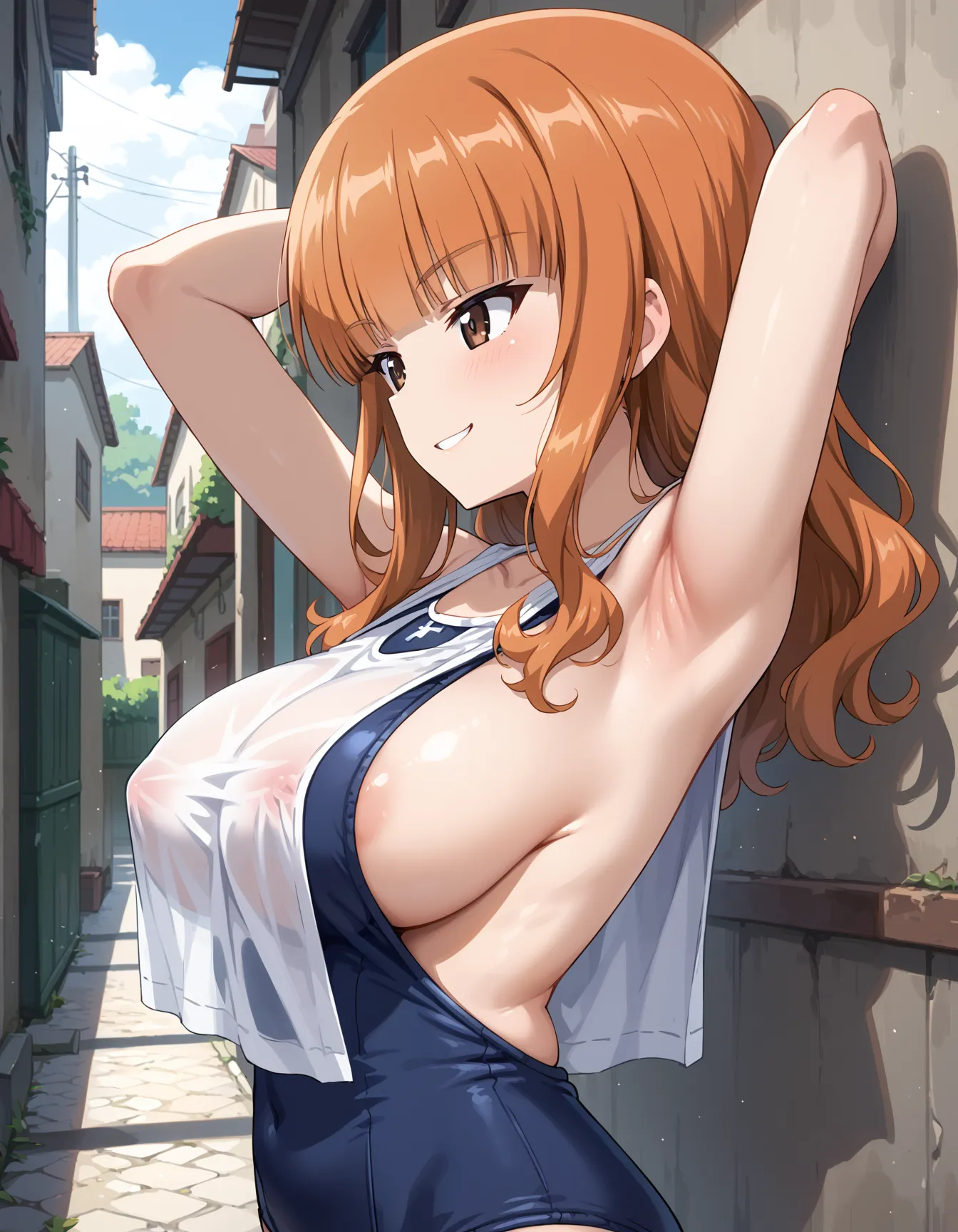 【「腋・脇×下着（ブラジャー・パンティ）」AIエロ画像（イラスト・アニメ・二次元風）1248枚まとめ！(4ページ目)のエロ画像30枚目