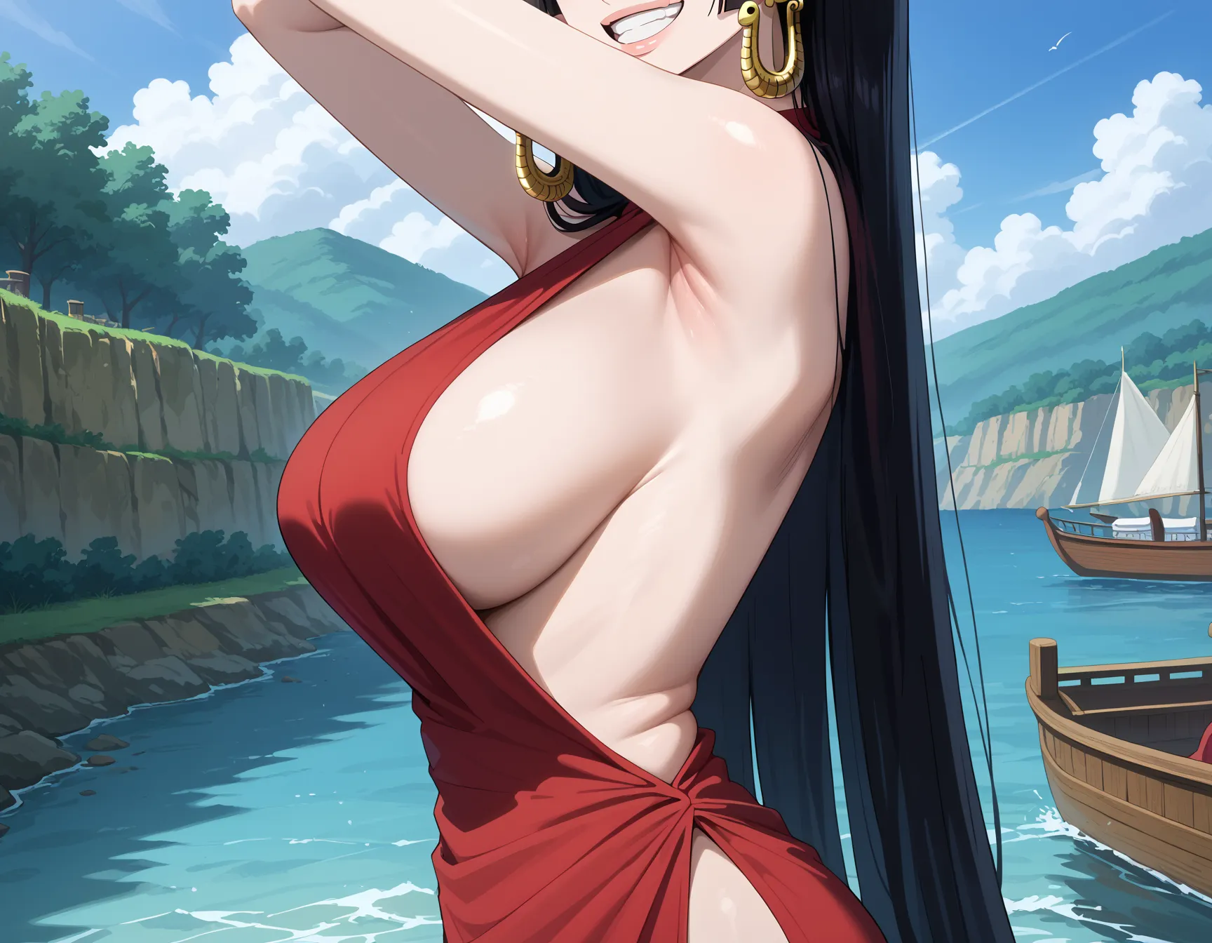 【「腋・脇×下着（ブラジャー・パンティ）」AIエロ画像（イラスト・アニメ・二次元風）1248枚まとめ！(4ページ目)のエロ画像24枚目