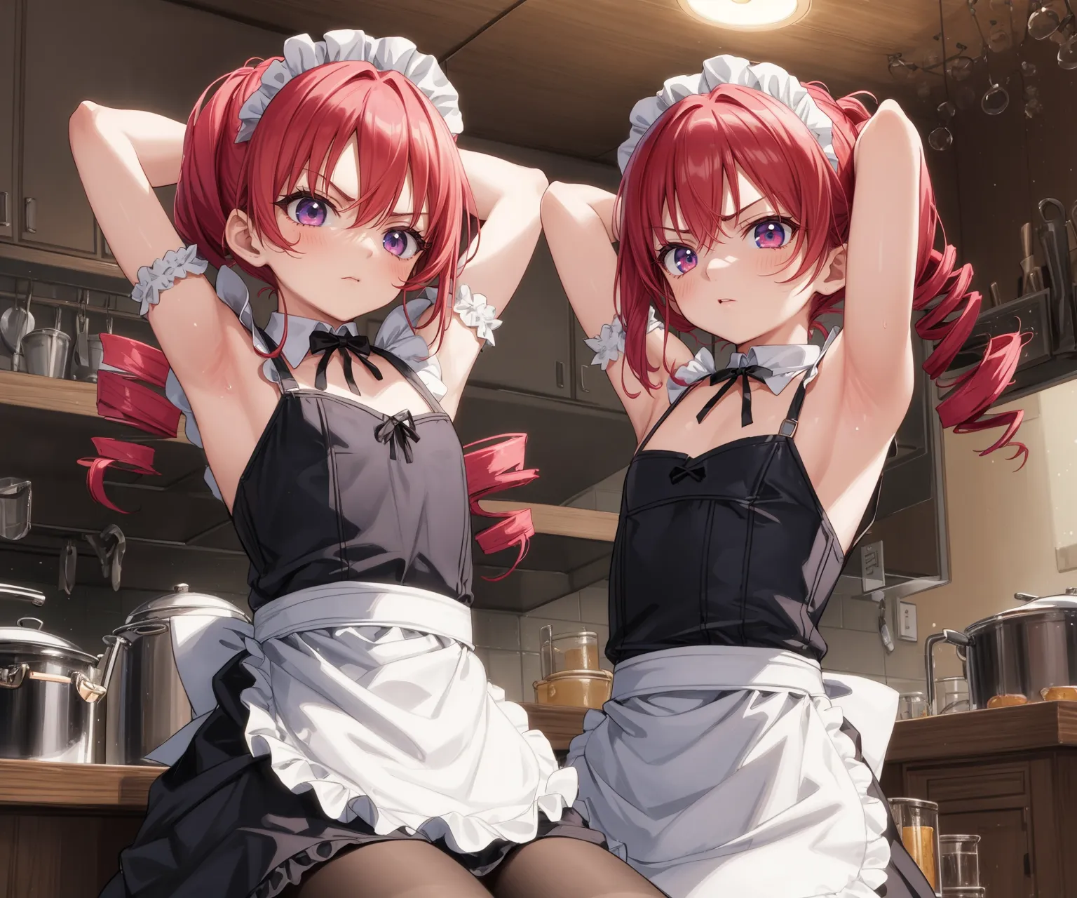 【「メイド」AIエロ画像（イラスト・アニメ・二次元風）516枚まとめ！(2ページ目)のエロ画像23枚目