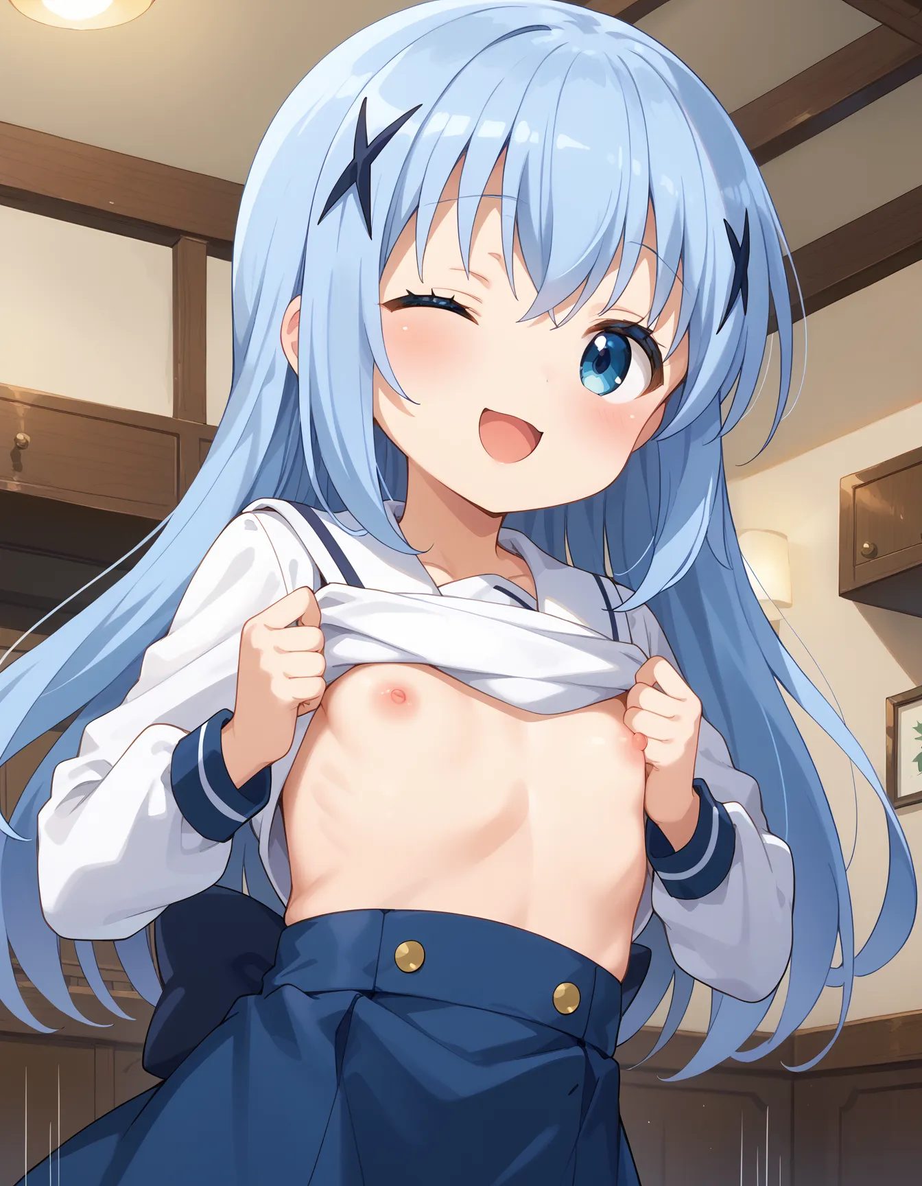 【「貧乳」AIエロ画像（イラスト・アニメ・二次元風）8390枚まとめ！(26ページ目)のエロ画像22枚目