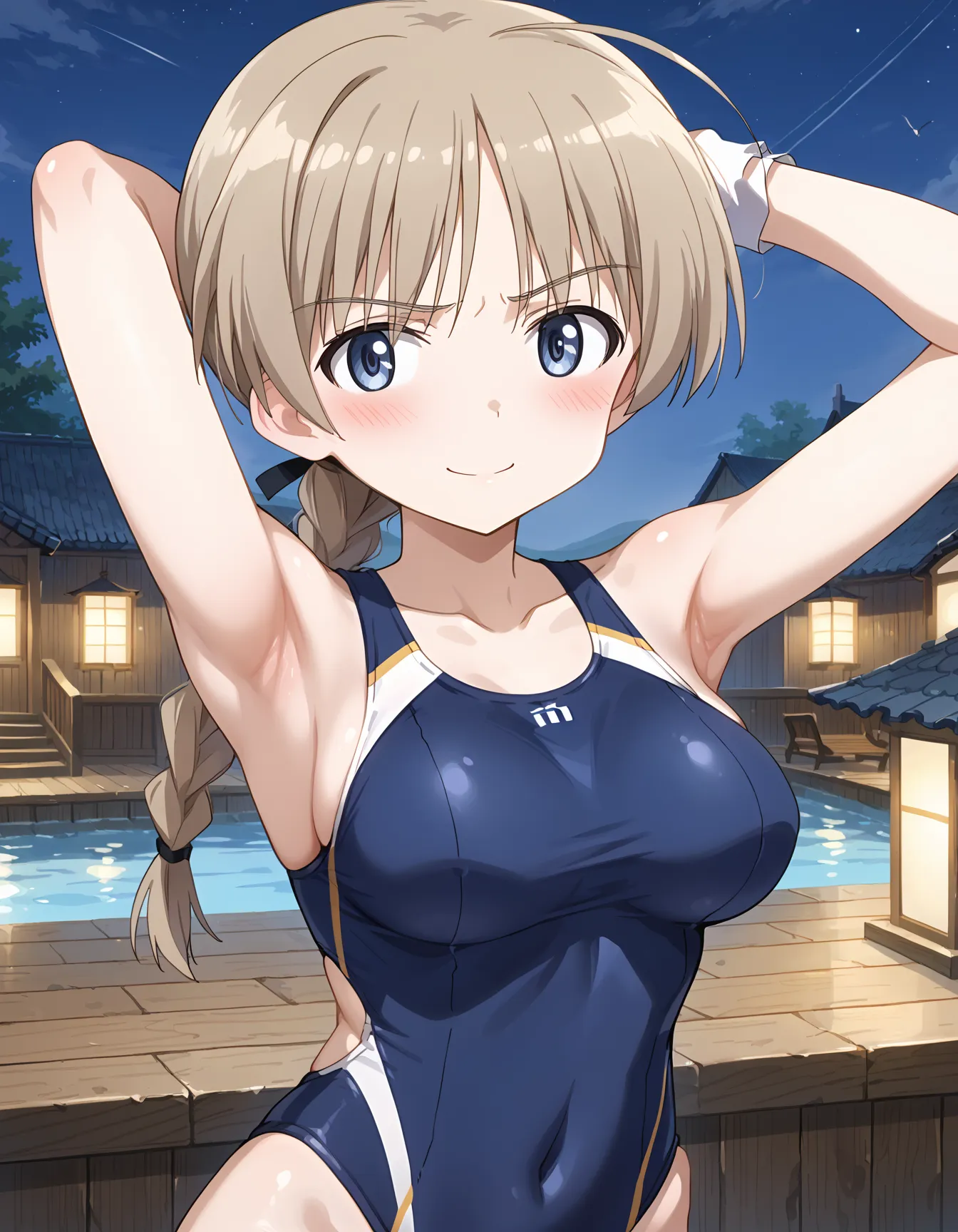 【「腋・脇×下着（ブラジャー・パンティ）」AIエロ画像（イラスト・アニメ・二次元風）1248枚まとめ！(4ページ目)のエロ画像16枚目