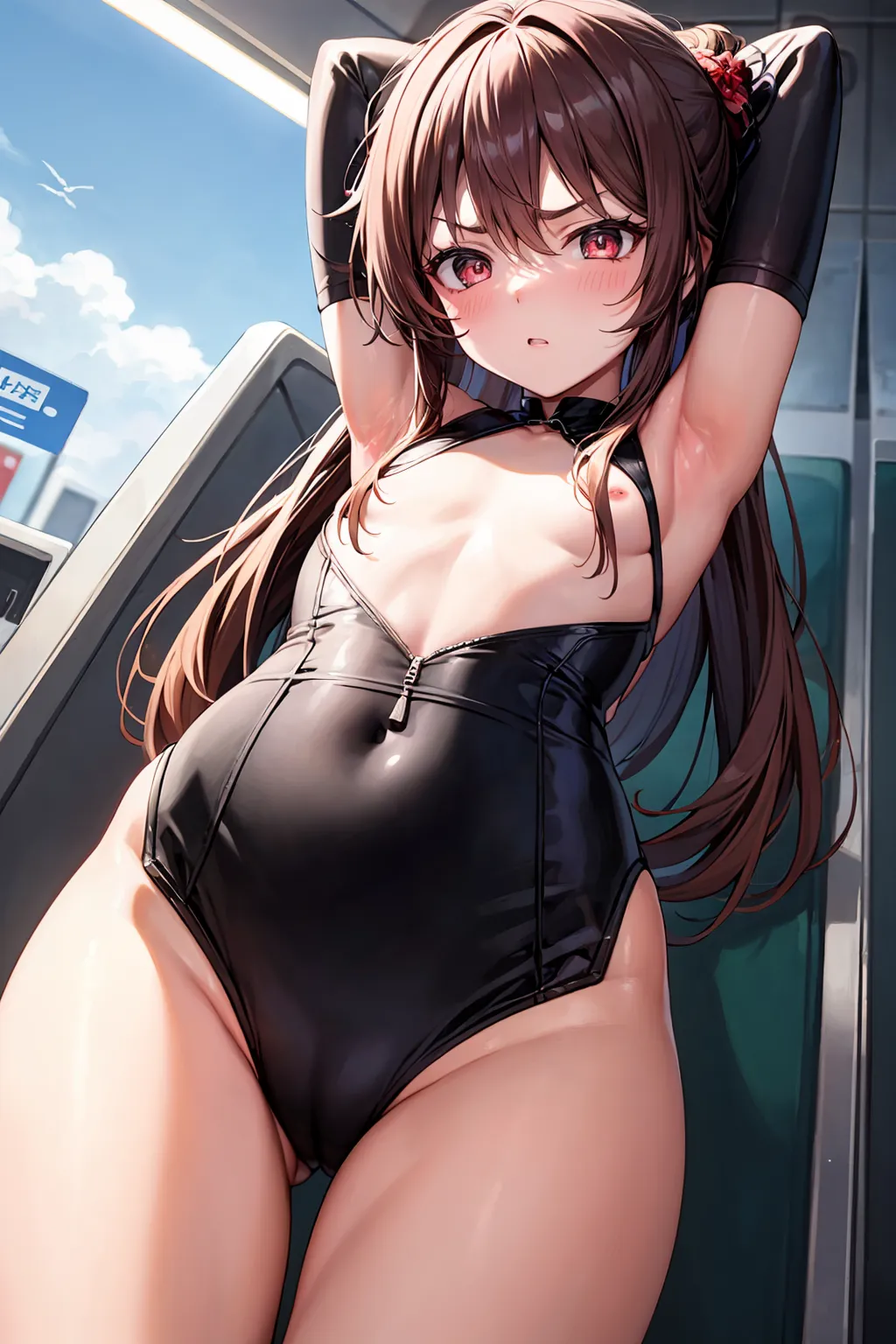 【「貧乳」AIエロ画像（イラスト・アニメ・二次元風）8390枚まとめ！(23ページ目)のエロ画像11枚目