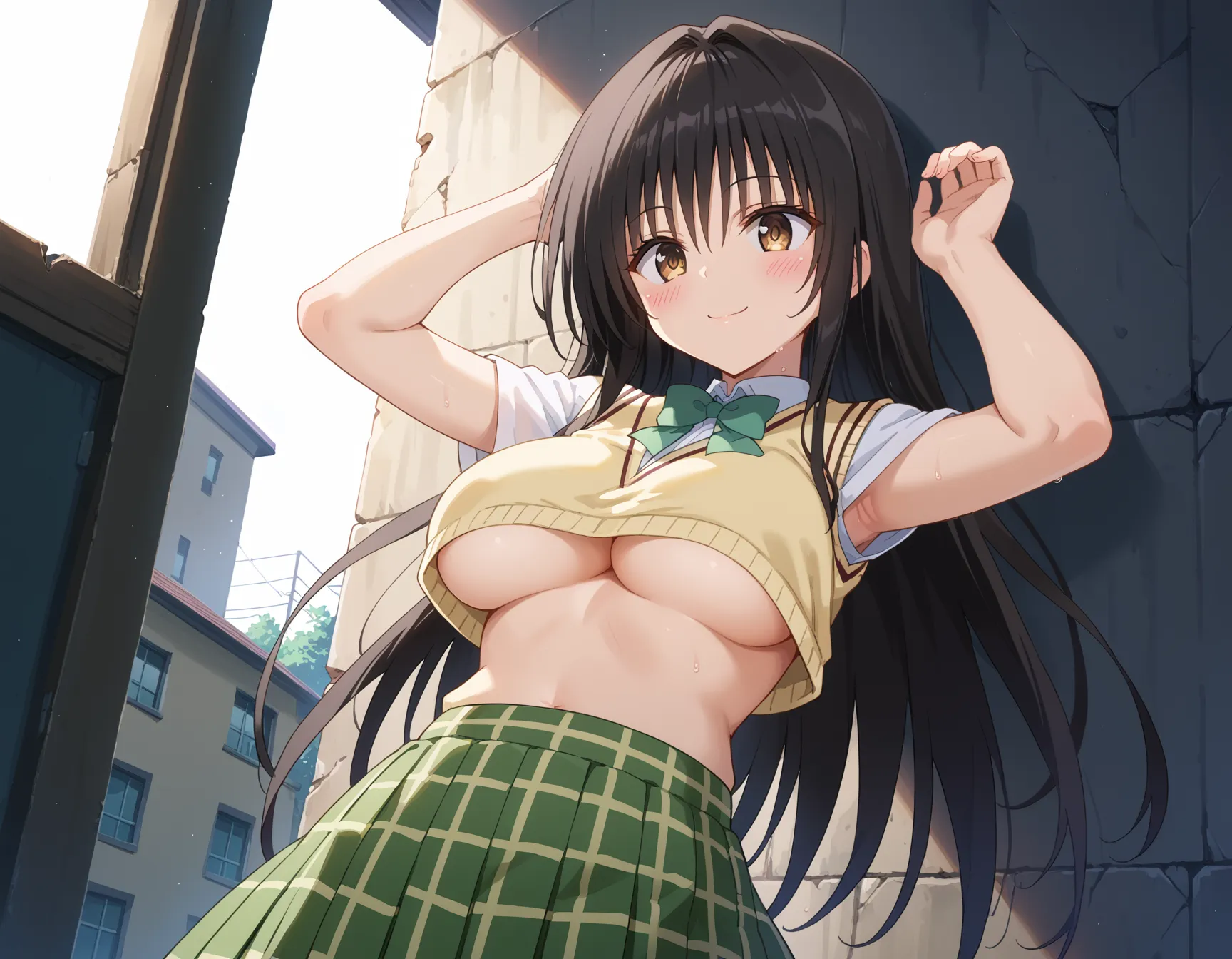 【「学制服」AIエロ画像（イラスト・アニメ・二次元風）4855枚まとめ！(13ページ目)のエロ画像15枚目