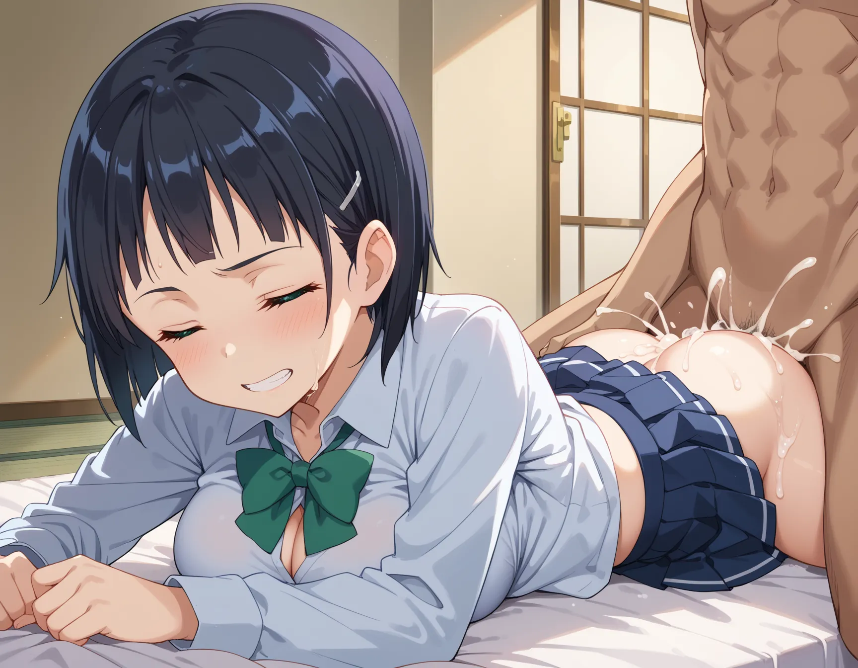 【「学制服」AIエロ画像（イラスト・アニメ・二次元風）4855枚まとめ！(13ページ目)のエロ画像8枚目