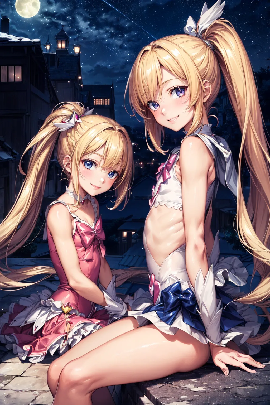 【「貧乳」AIエロ画像（イラスト・アニメ・二次元風）8390枚まとめ！(19ページ目)のエロ画像11枚目