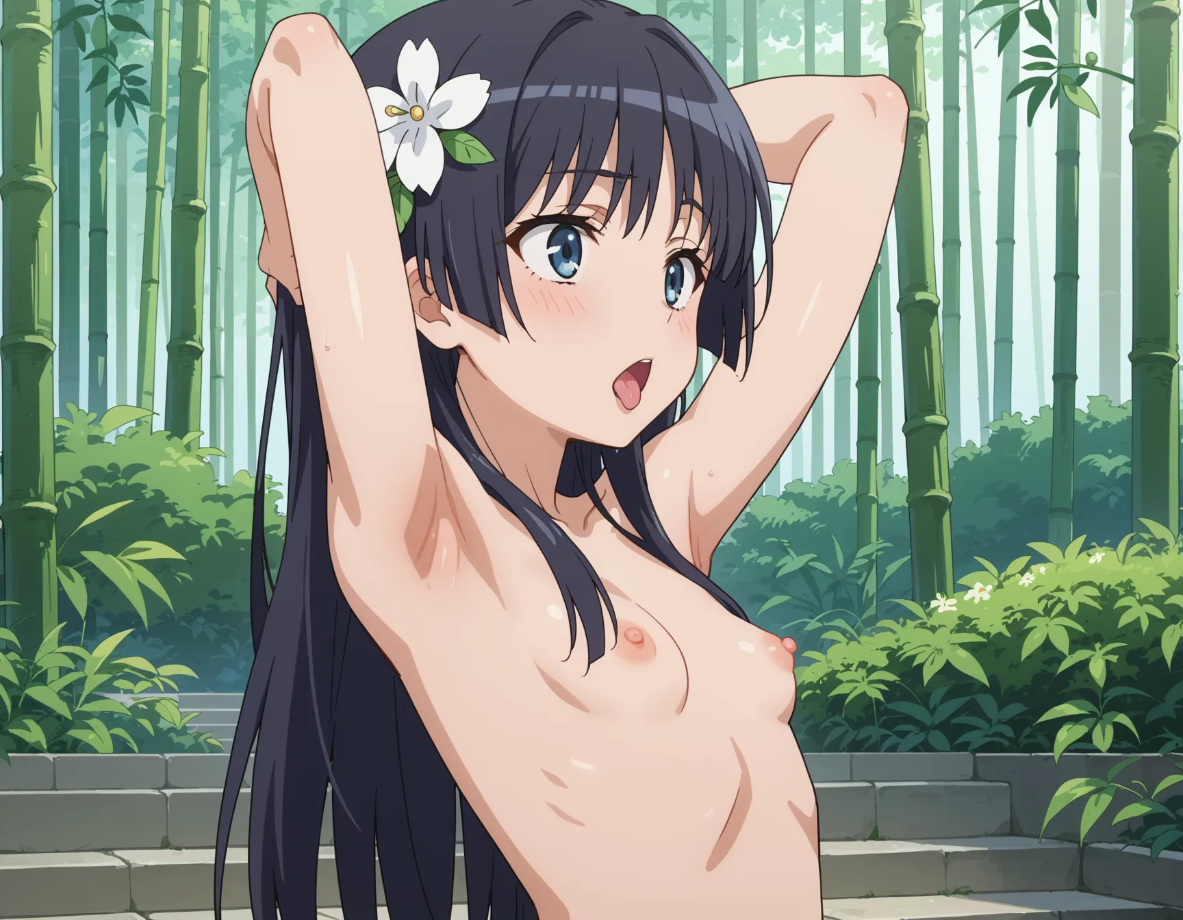 【「腋・脇×下着（ブラジャー・パンティ）」AIエロ画像（イラスト・アニメ・二次元風）1248枚まとめ！(3ページ目)のエロ画像12枚目