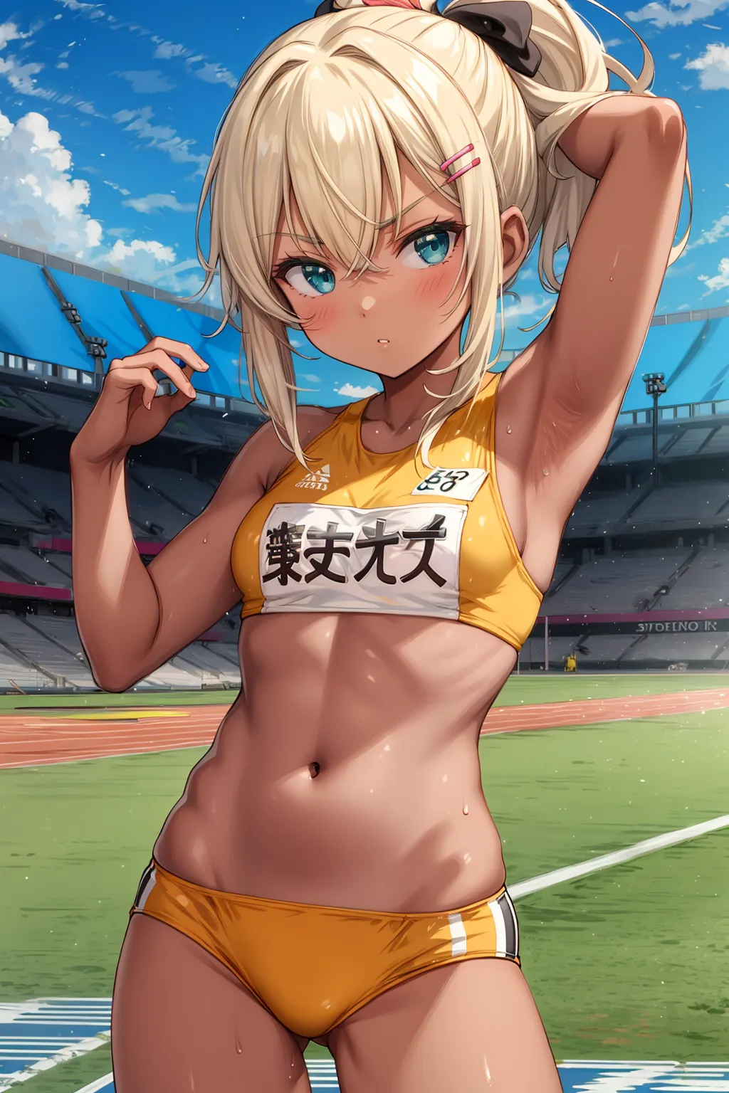 【「陸上」AIエロ画像（イラスト・アニメ・二次元風）160枚まとめ！のエロ画像8枚目