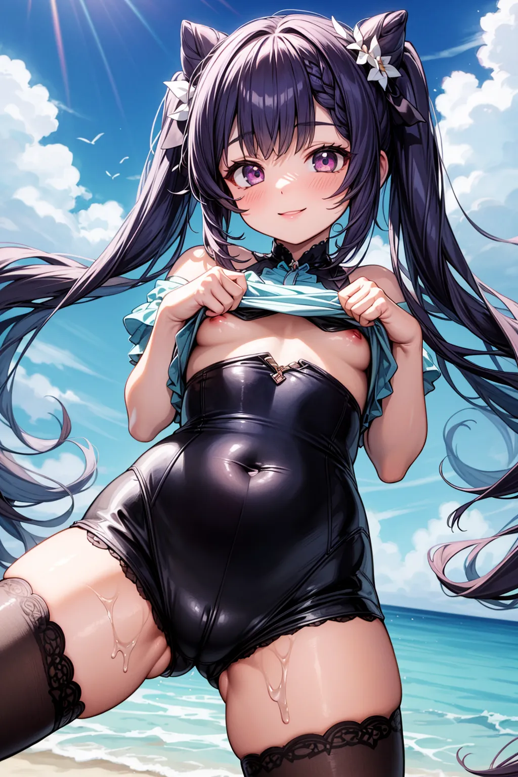 【「貧乳」AIエロ画像（イラスト・アニメ・二次元風）8390枚まとめ！(15ページ目)のエロ画像10枚目
