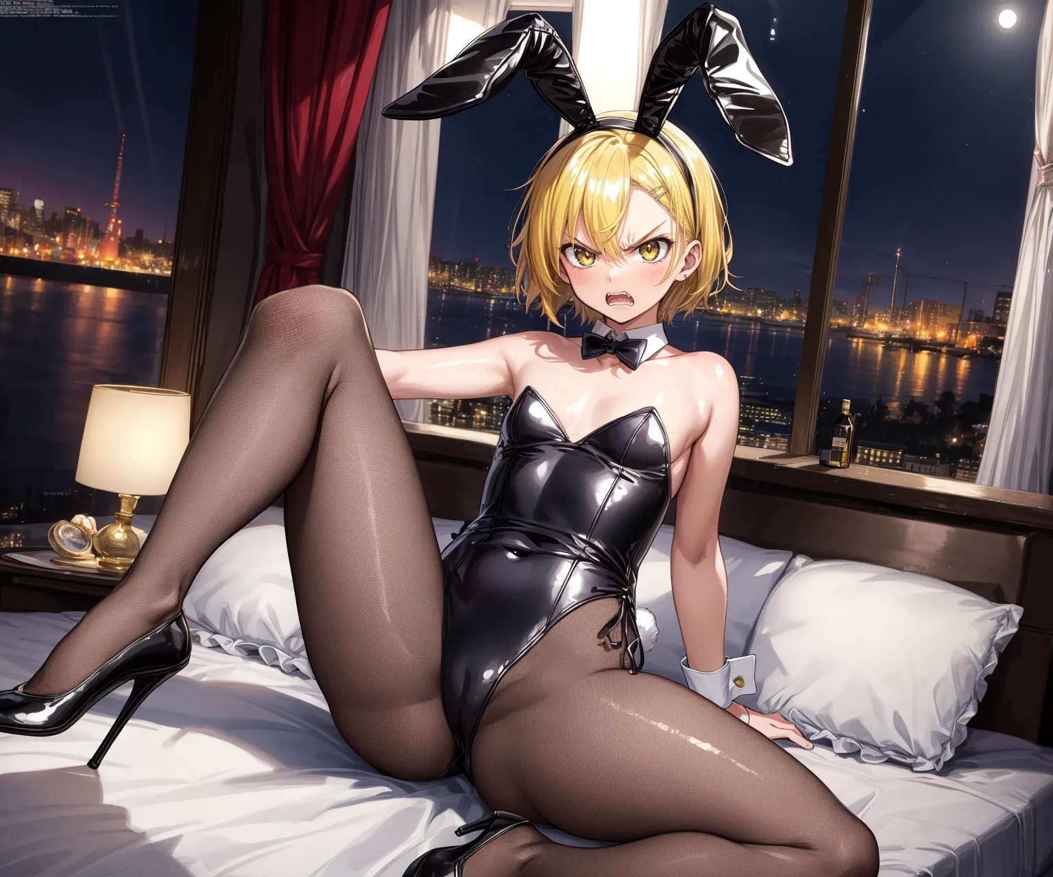 【「貧乳×バニーガール」AIエロ画像（イラスト・アニメ・二次元風）93枚まとめ！のエロ画像8枚目