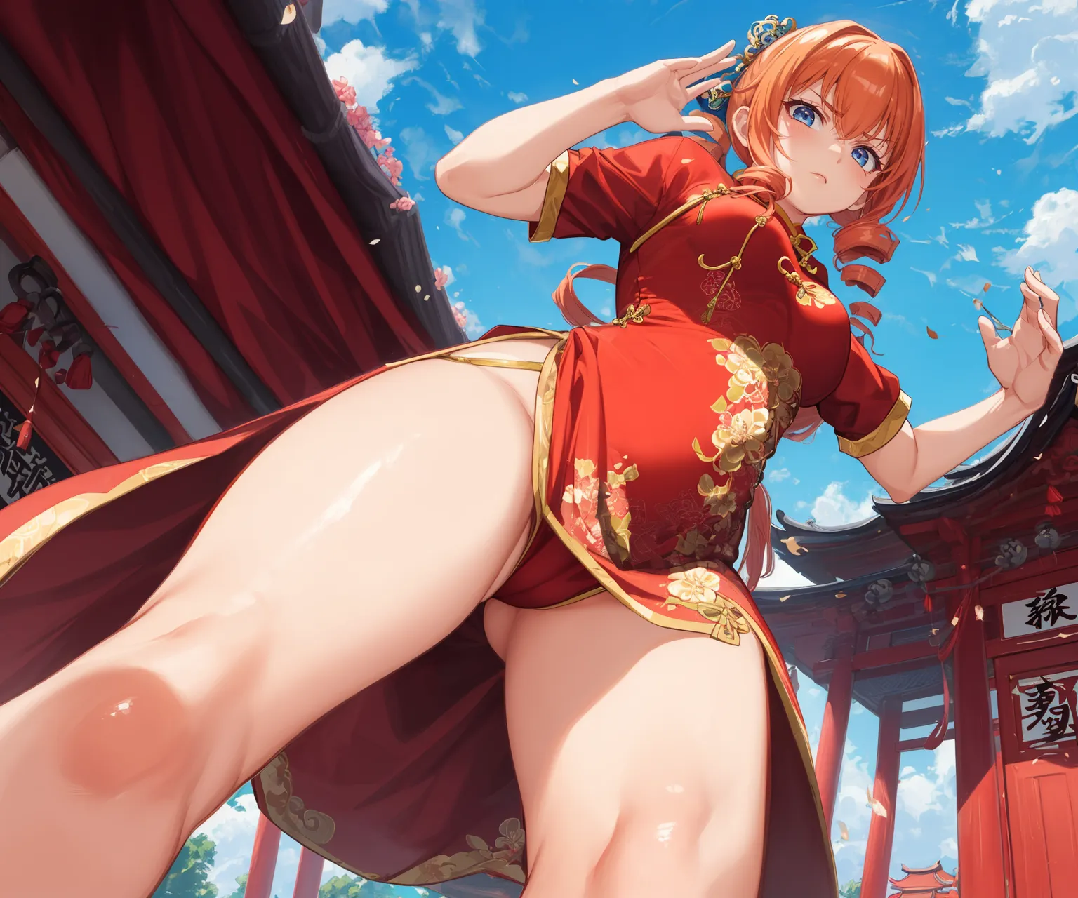 【「チャイナドレス」AIエロ画像（イラスト・アニメ・二次元風）252枚まとめ！のエロ画像9枚目