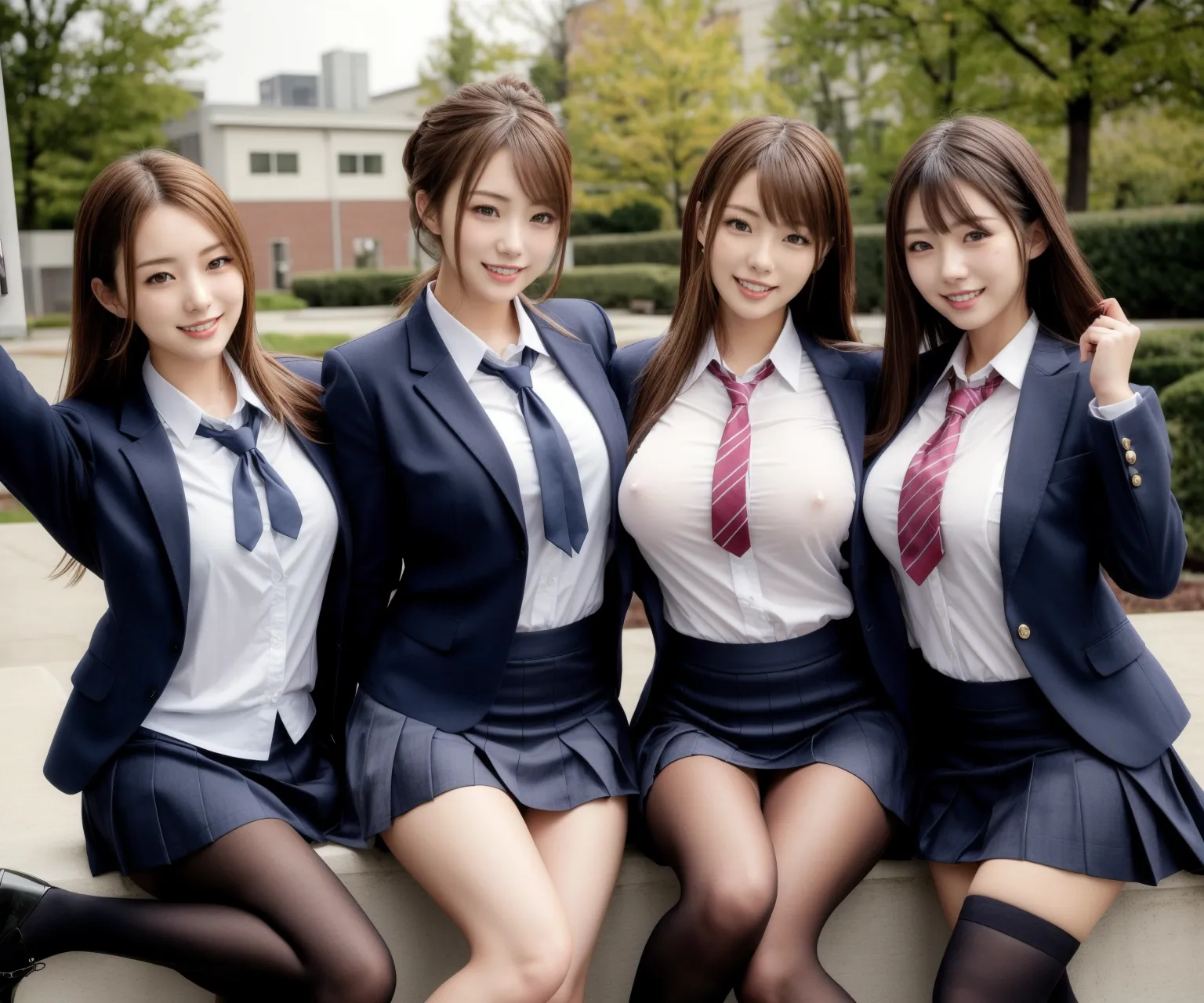 【「女子校生・JK×爆乳・超乳」AIエロ画像（リアル・実写・フォト風）2733枚まとめ！(4ページ目)のエロ画像6枚目