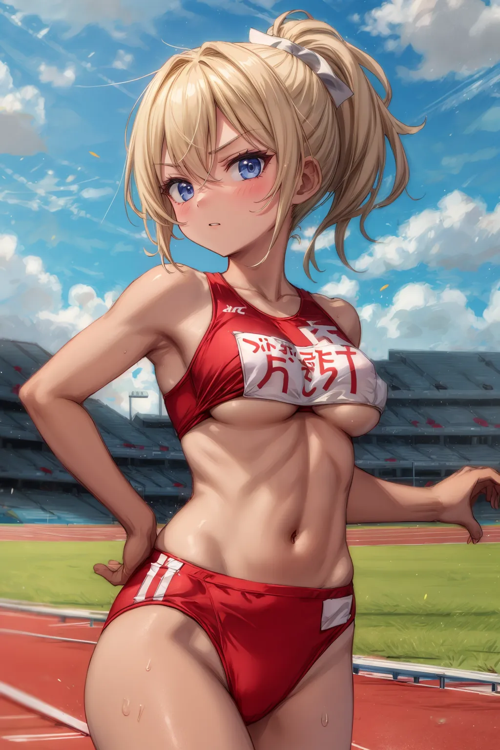 【「陸上」AIエロ画像（イラスト・アニメ・二次元風）160枚まとめ！のエロ画像3枚目