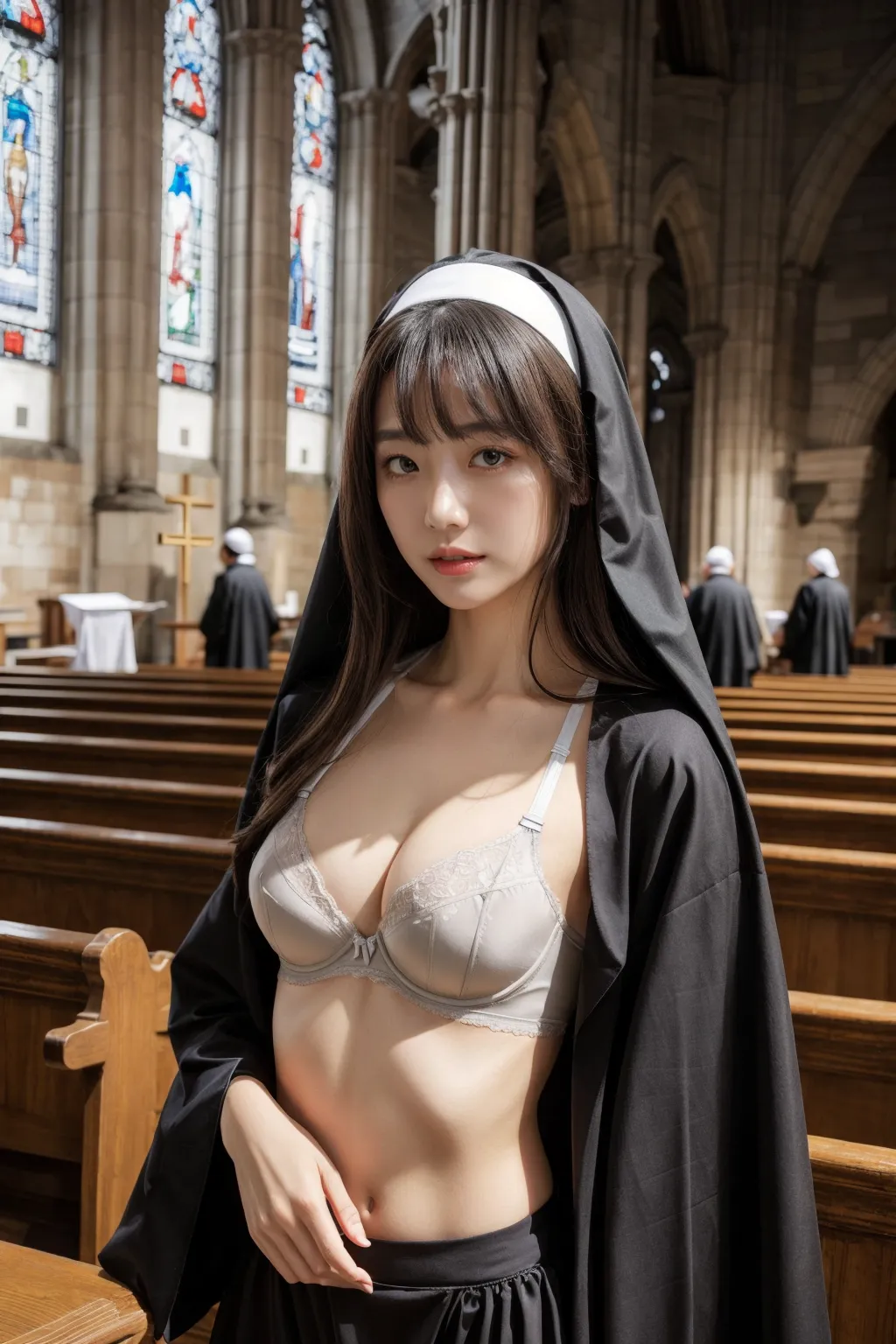 【「貧乳×パンスト」AIエロ画像（リアル・実写・フォト風）473枚まとめ！のエロ画像15枚目