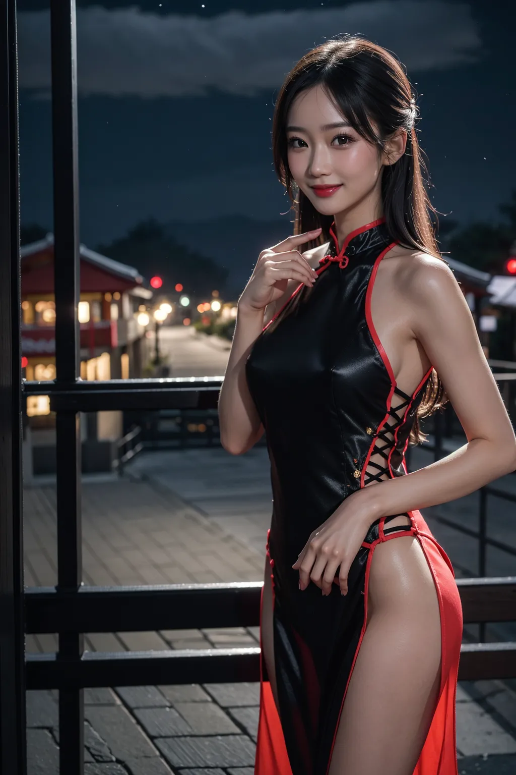 【「チャイナドレス」AIエロ画像（リアル・実写・フォト風）350枚まとめ！のエロ画像9枚目